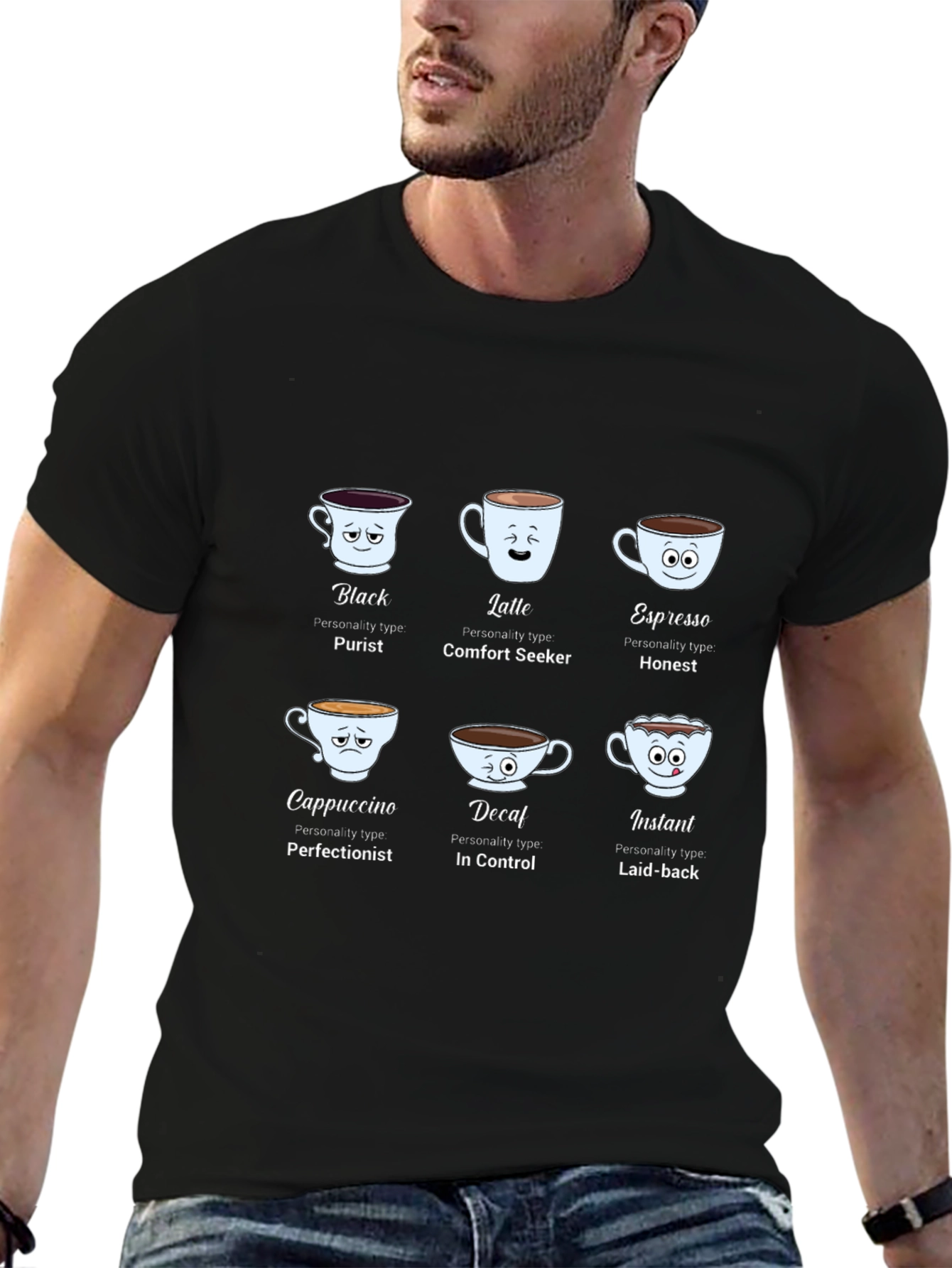 Coffee Personality Black T-Shirt
