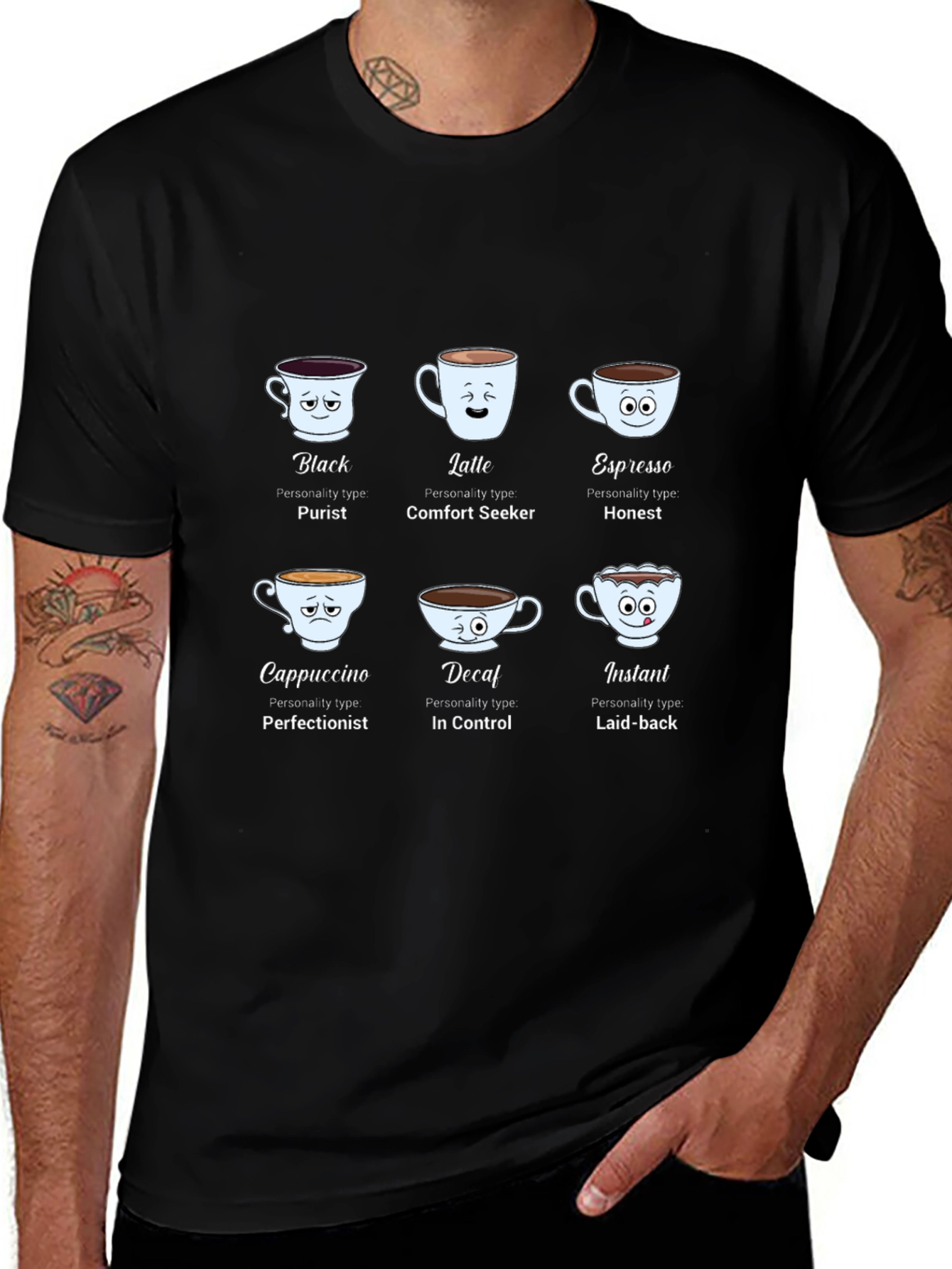 Coffee Personality Black T-Shirt