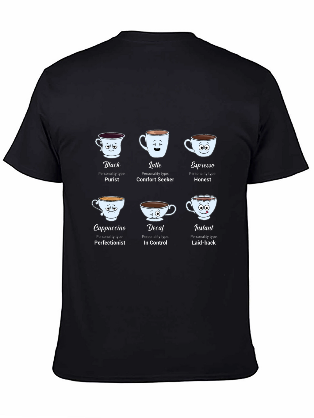Coffee Personality Black T-Shirt