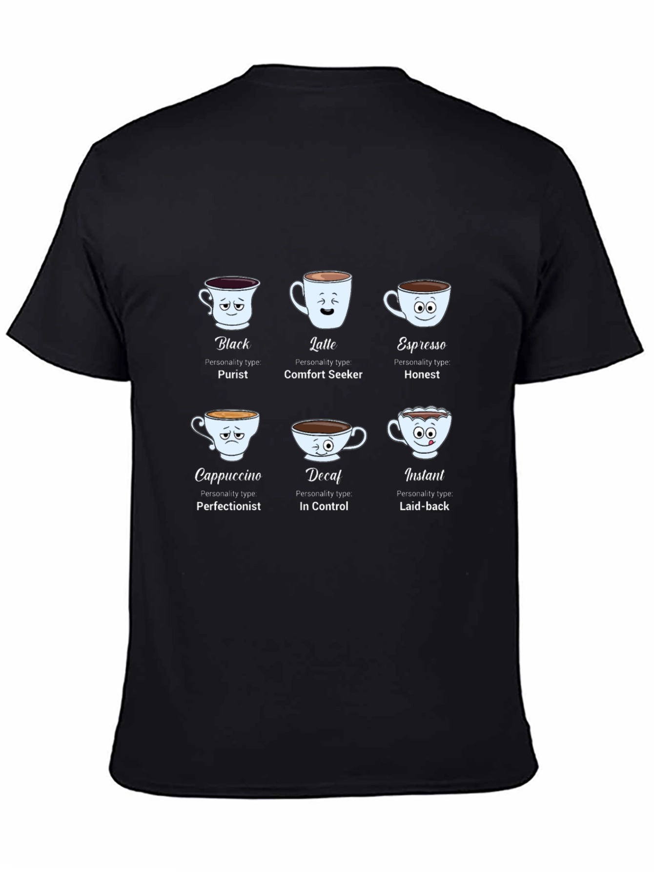 Coffee Personality Black T-Shirt
