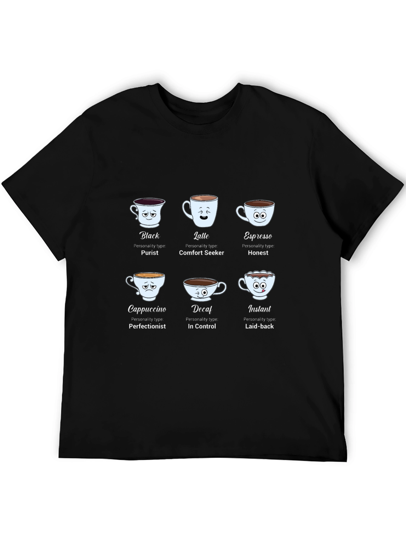 Coffee Personality Black T-Shirt