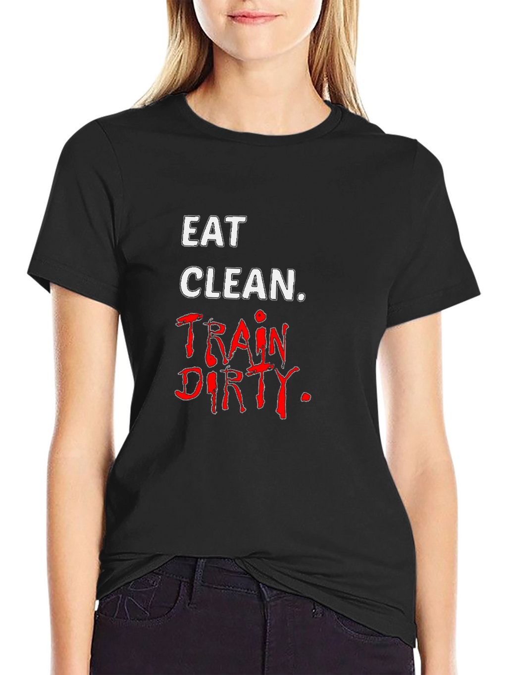 Eat Clean Train Dirty Black T-Shirt