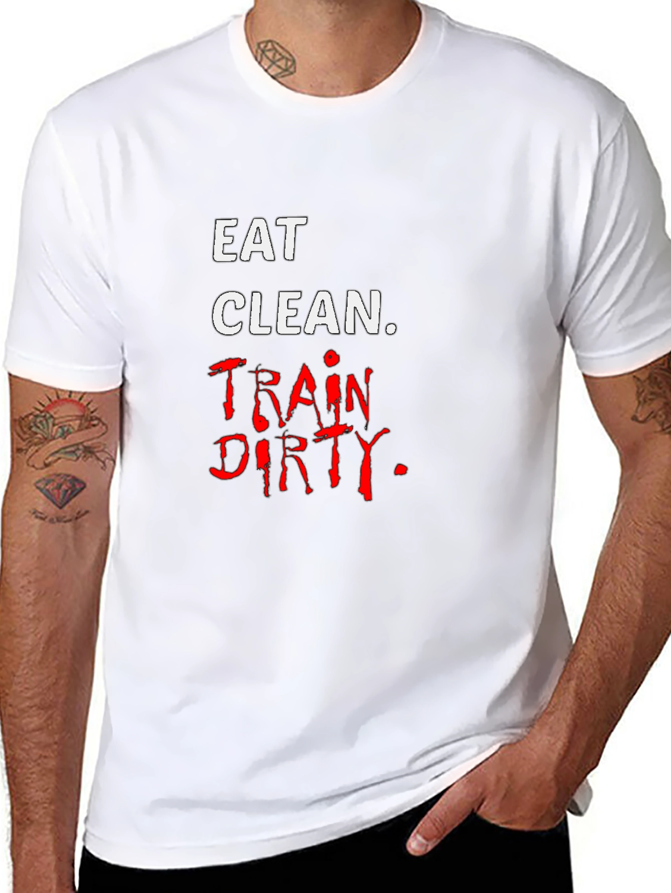Eat Clean Train Dirty Black T-Shirt