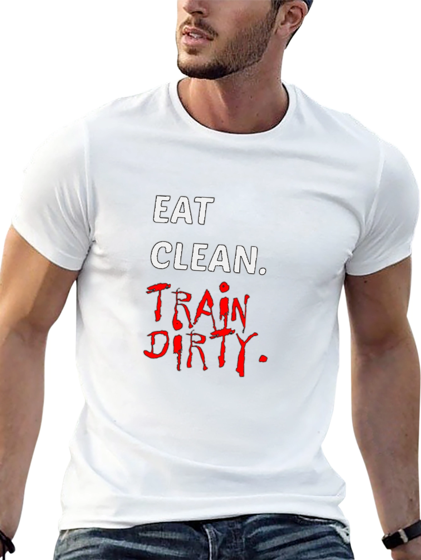 Eat Clean Train Dirty Black T-Shirt