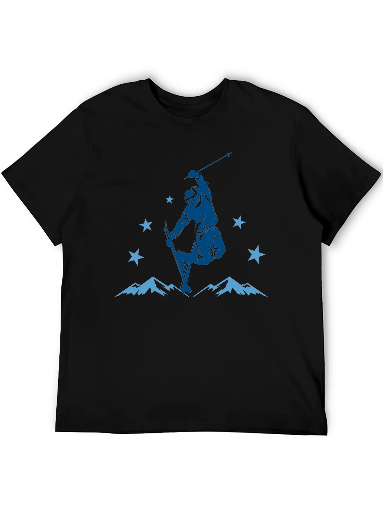 Mountain Ski Jump Graphic Tee - Black