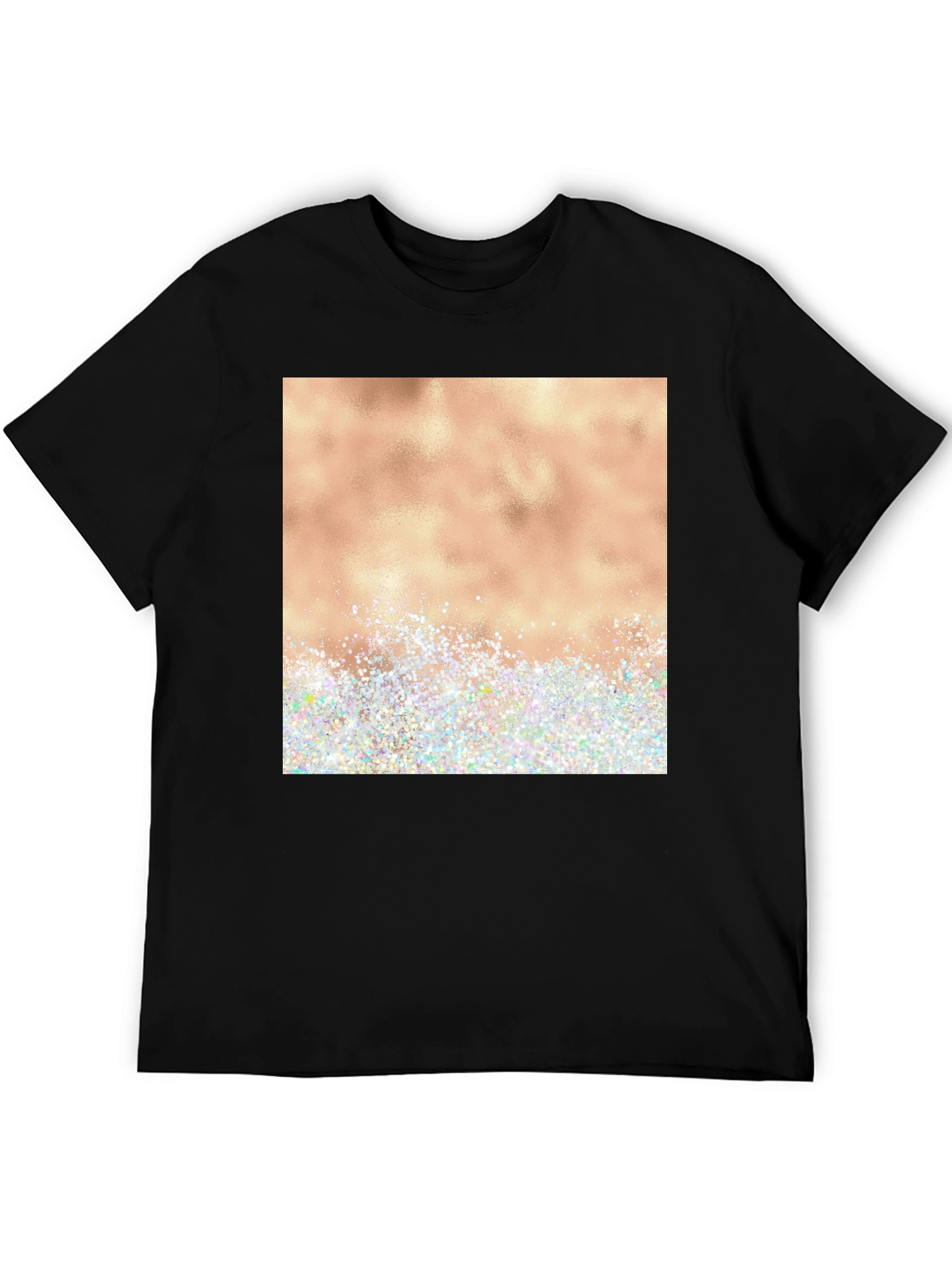 Glitter & Bronze Graphic Tee - Trendy Casual Wear