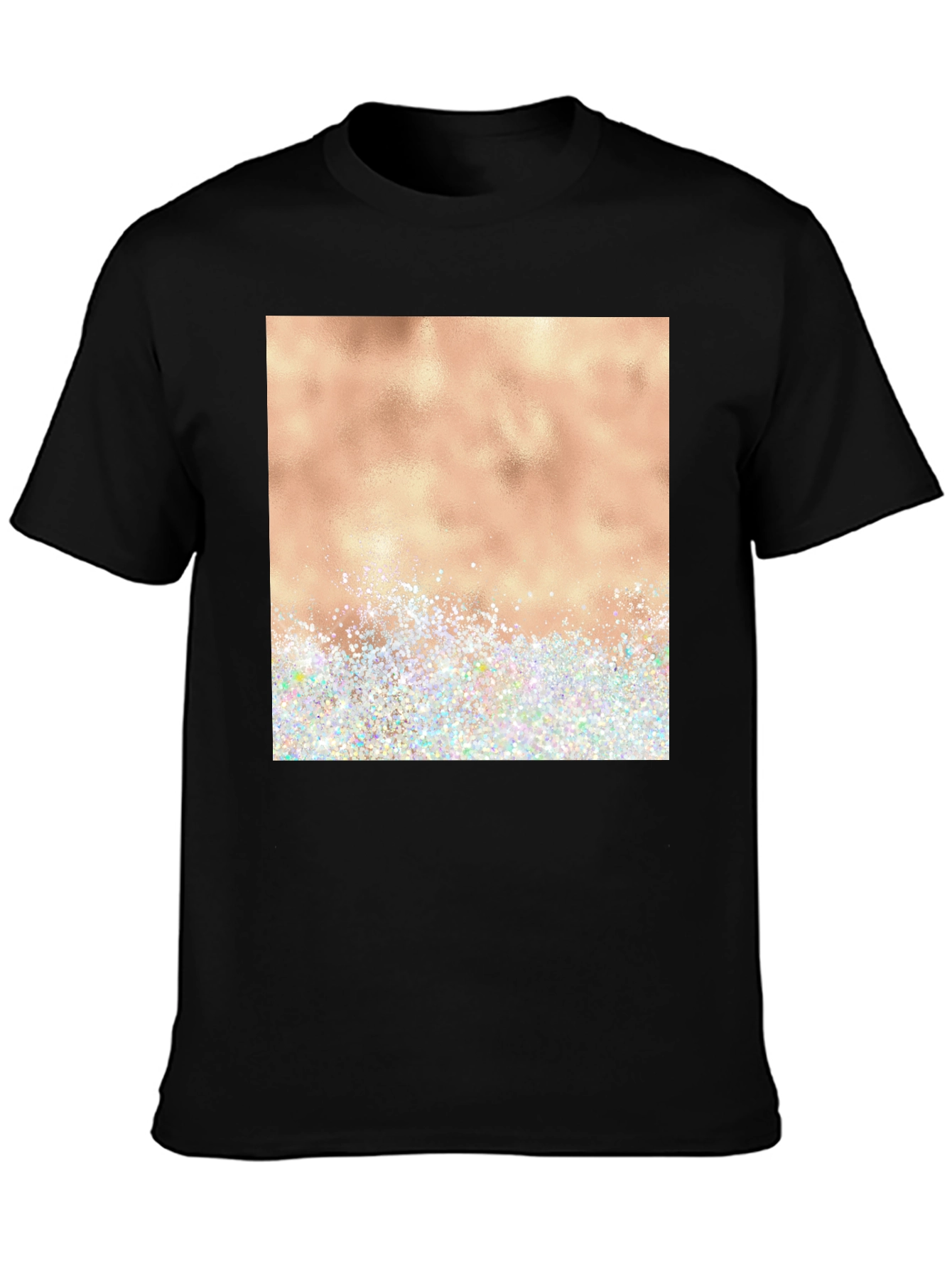 Glitter & Bronze Graphic Tee - Trendy Casual Wear