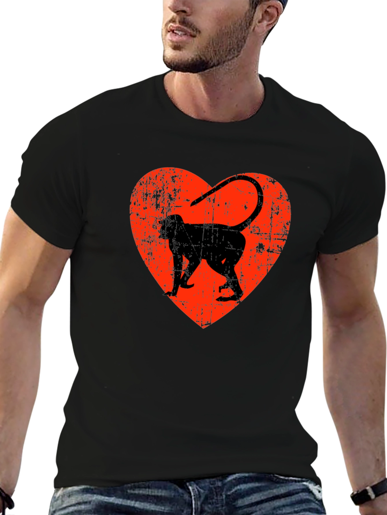 Monkey Heart Graphic T-Shirt