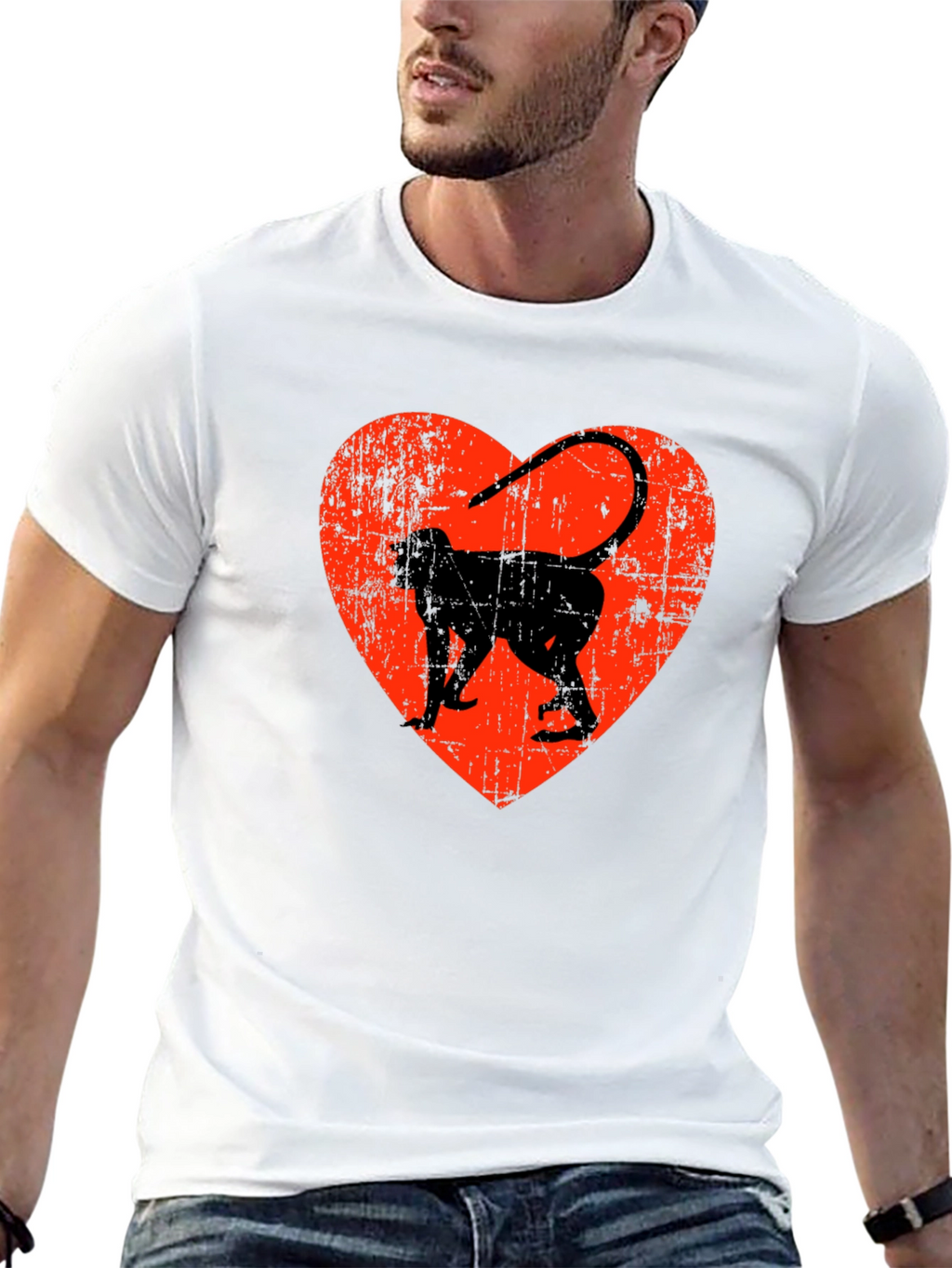 Monkey Heart Graphic T-Shirt
