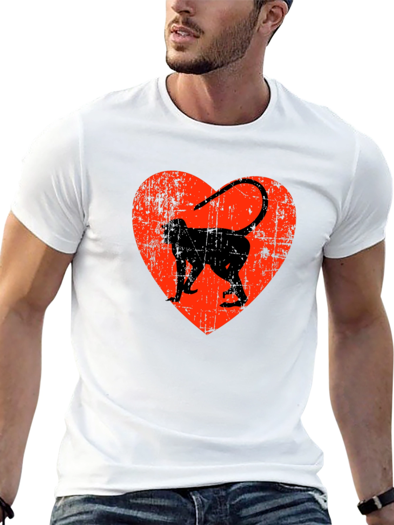 Monkey Heart Graphic T-Shirt