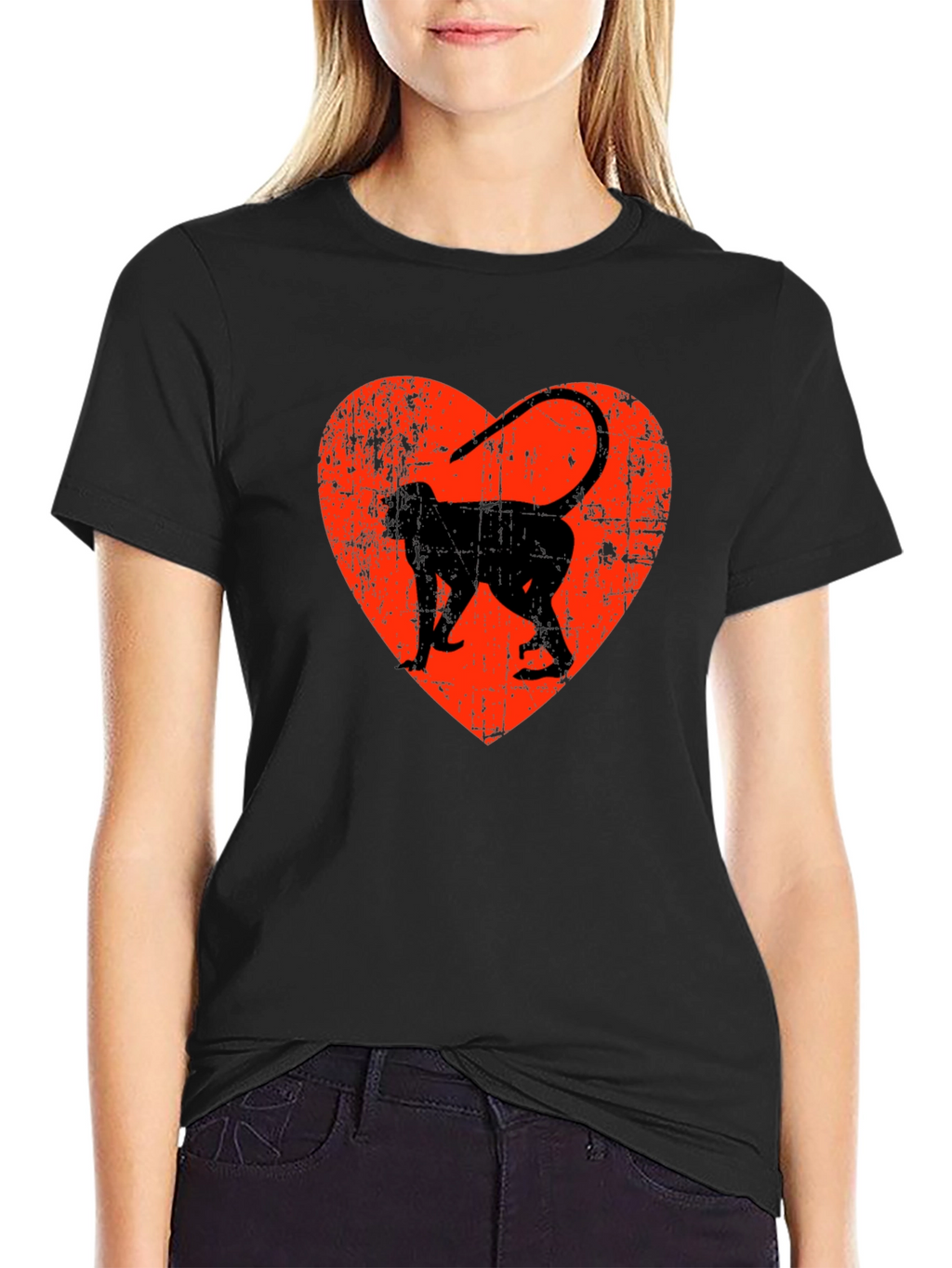 Monkey Heart Graphic T-Shirt