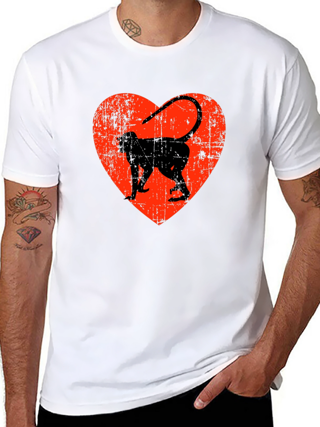 Monkey Heart Graphic T-Shirt