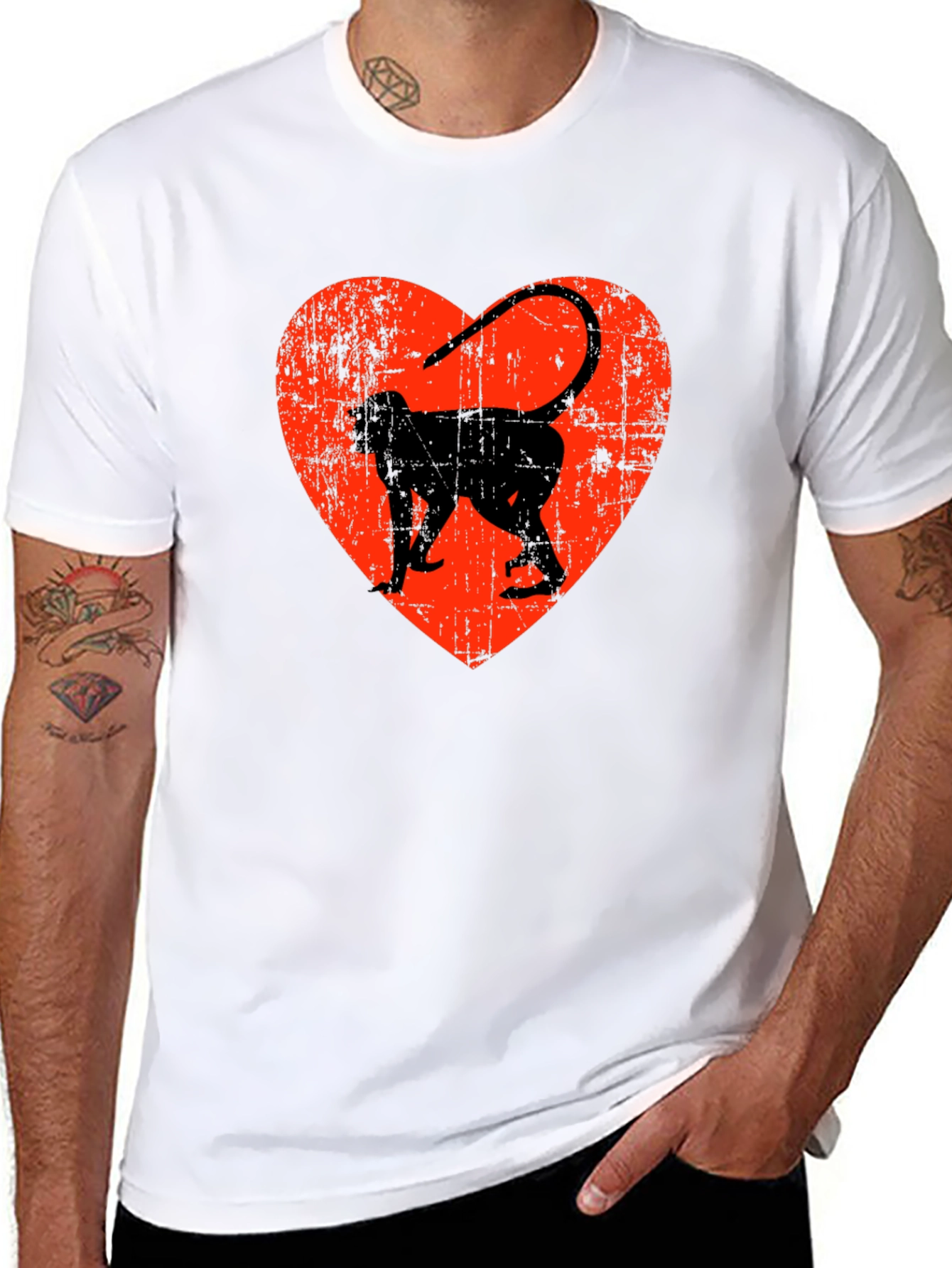 Monkey Heart Graphic T-Shirt