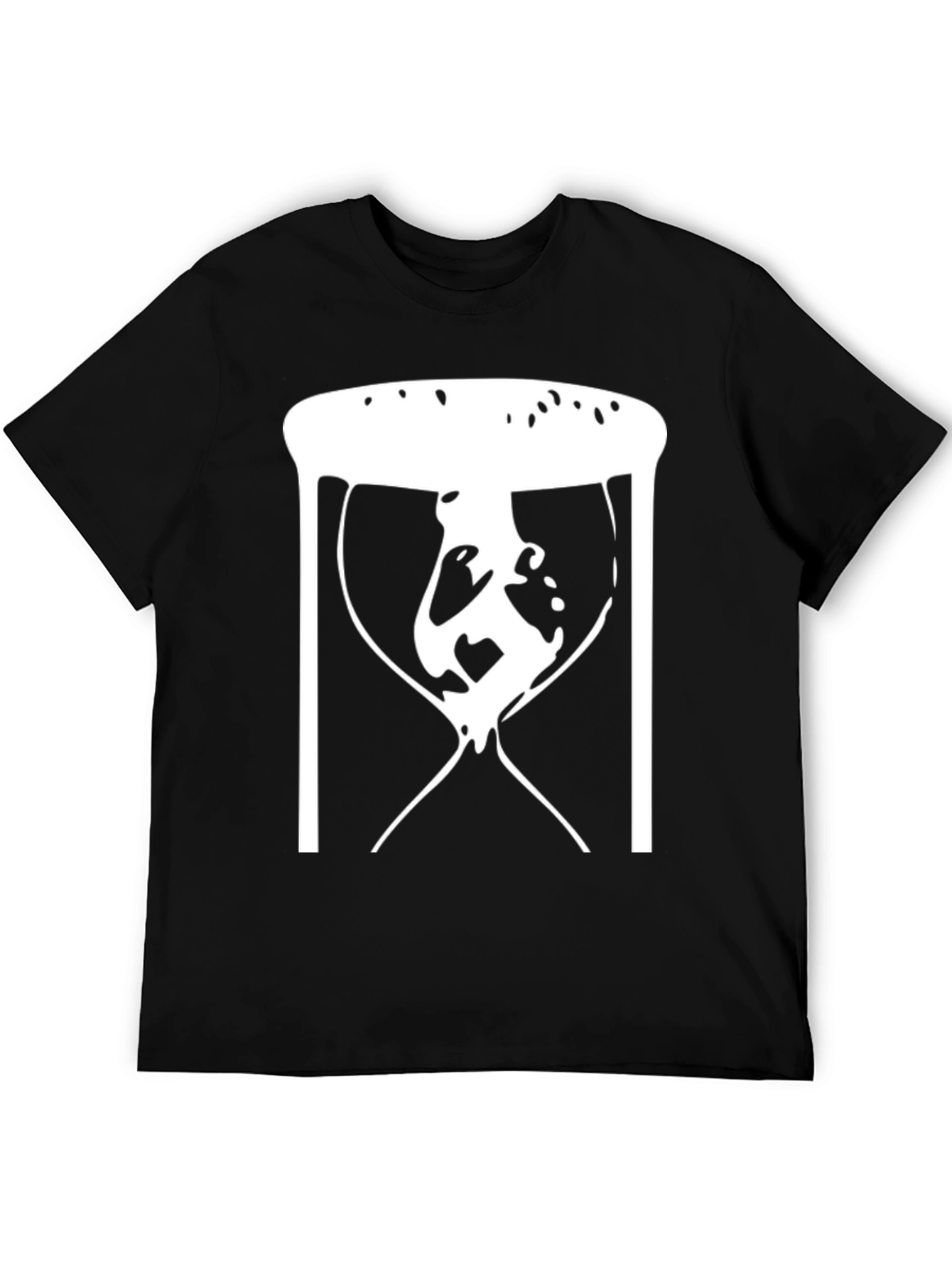 Abstract Hourglass Graphic Tee - Black Unisex T-Shirt