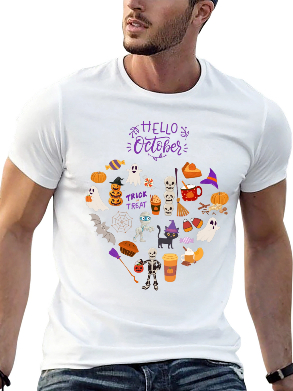 Hello October Halloween T-Shirt