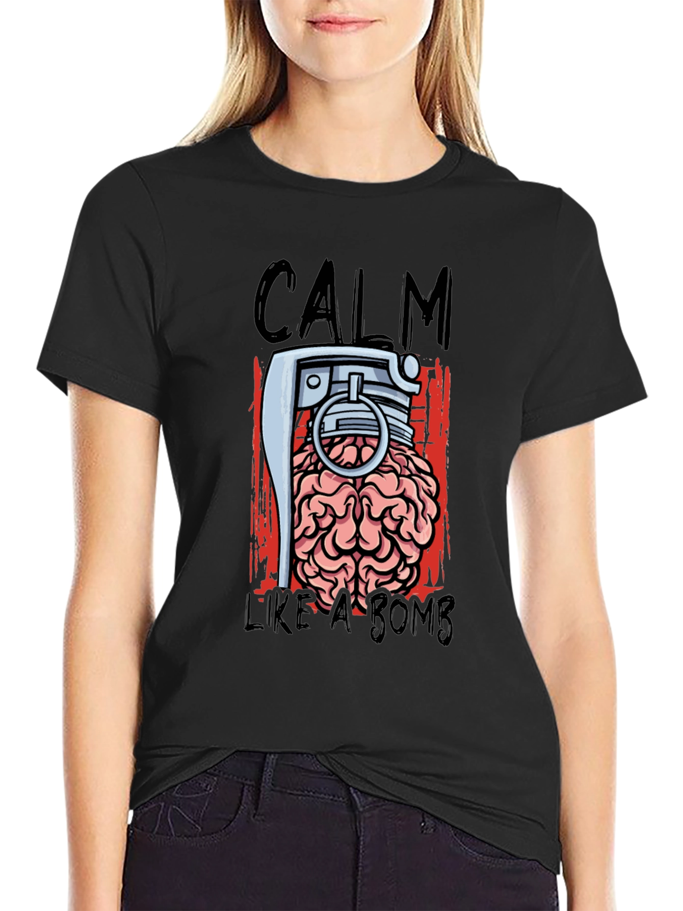 Calm Like A Bomb Graphic T-Shirt