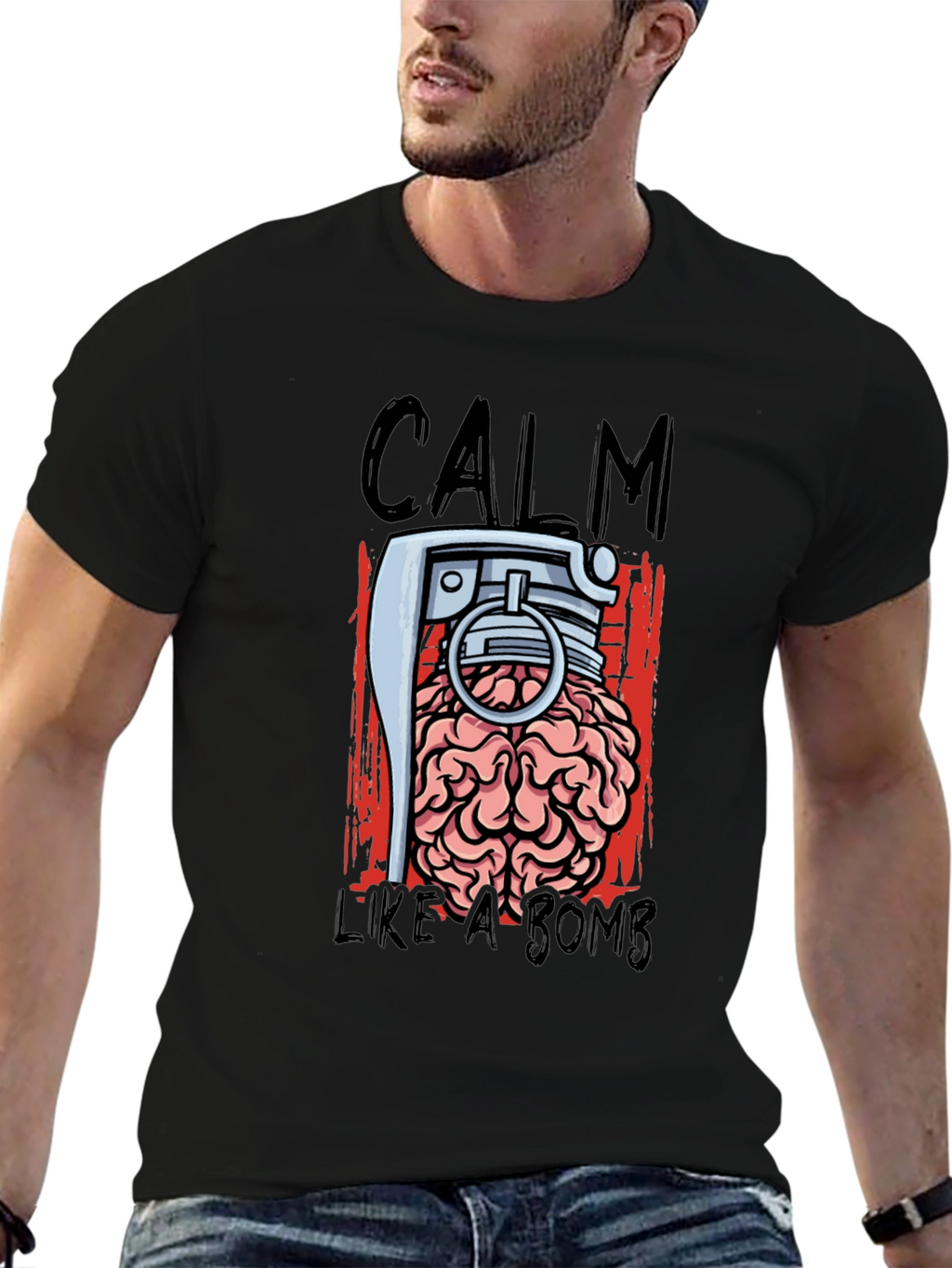 Calm Like A Bomb Graphic T-Shirt