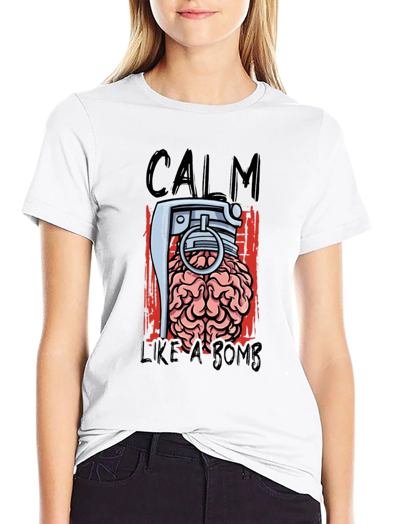 Calm Like A Bomb Graphic T-Shirt