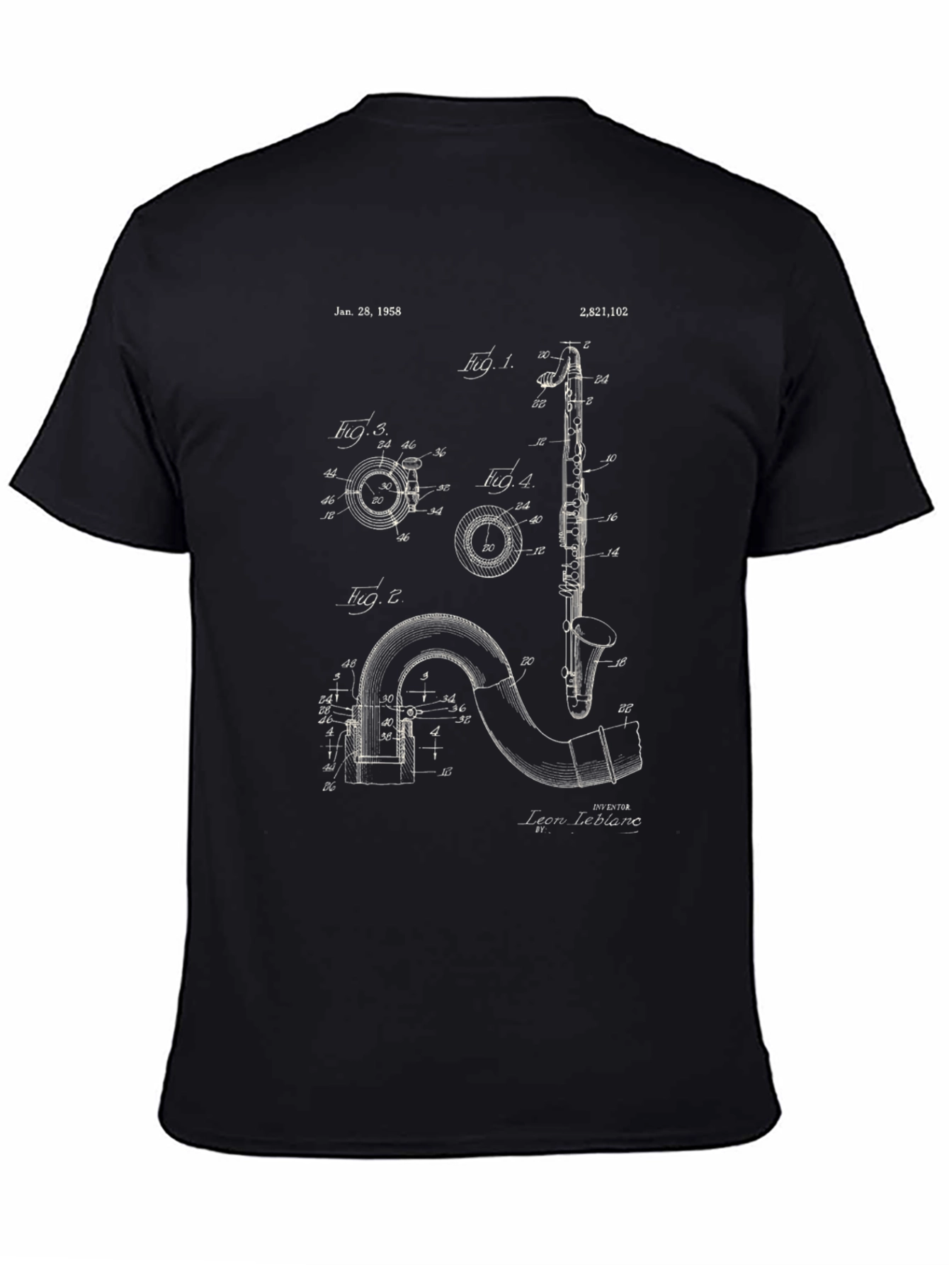 Musical Instrument Patent T-Shirt