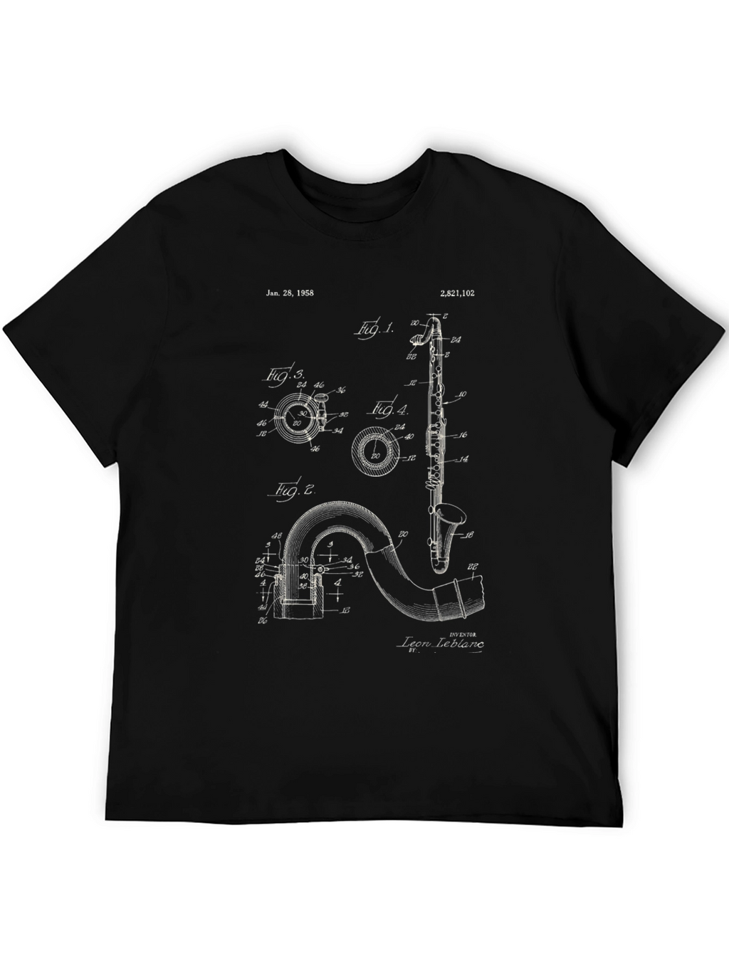 Musical Instrument Patent T-Shirt