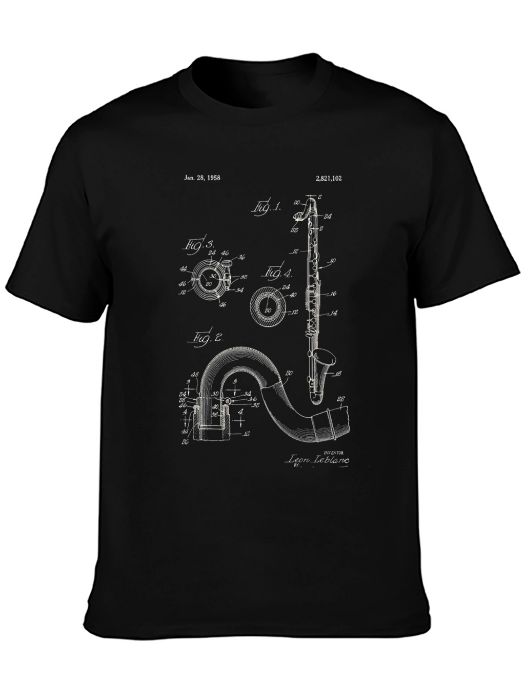 Musical Instrument Patent T-Shirt