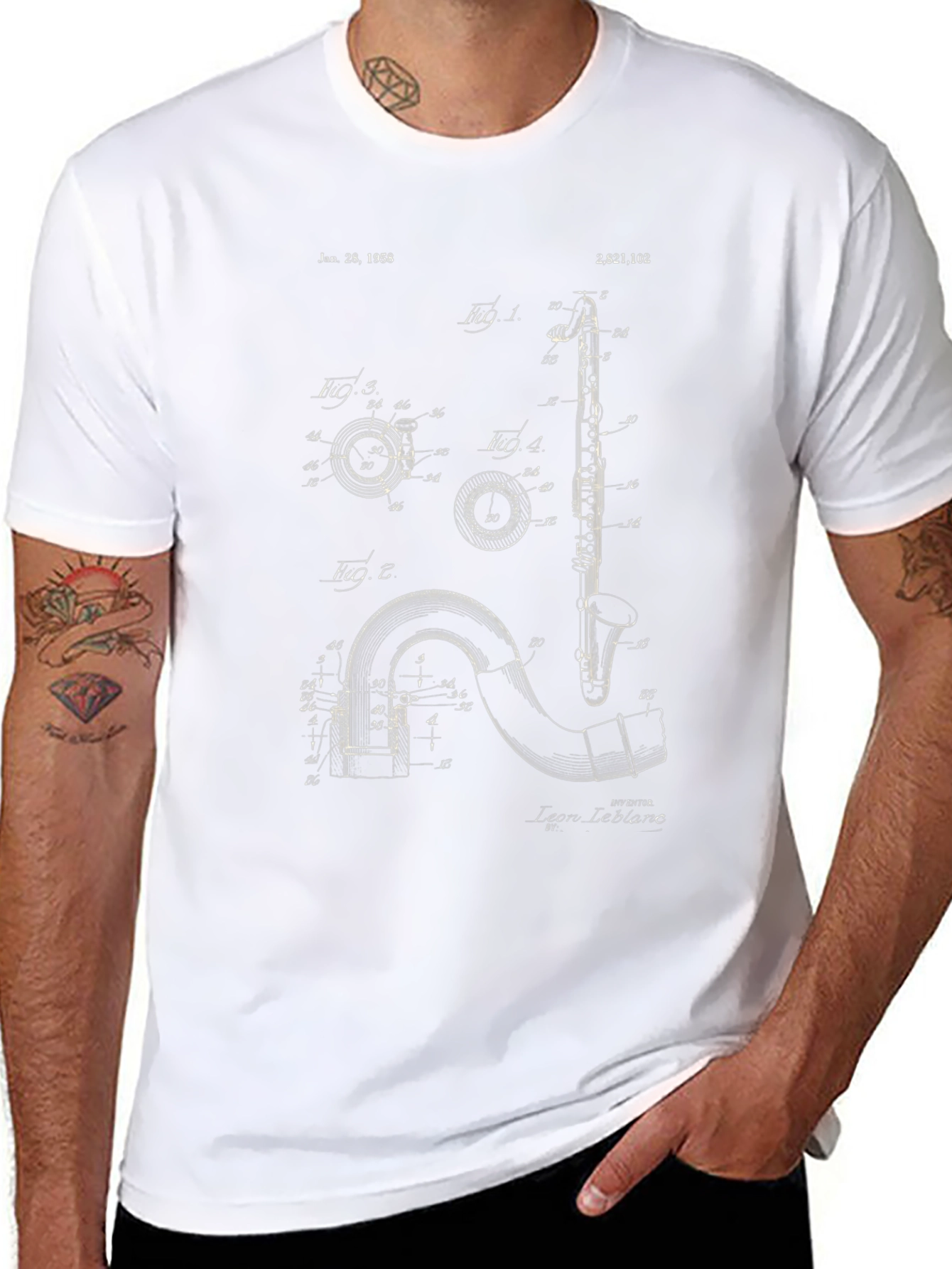 Musical Instrument Patent T-Shirt