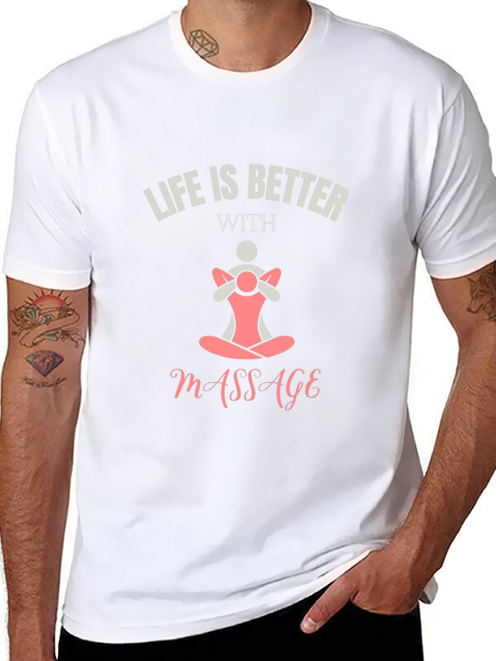 Life is Better With Massage Black T-Shirt