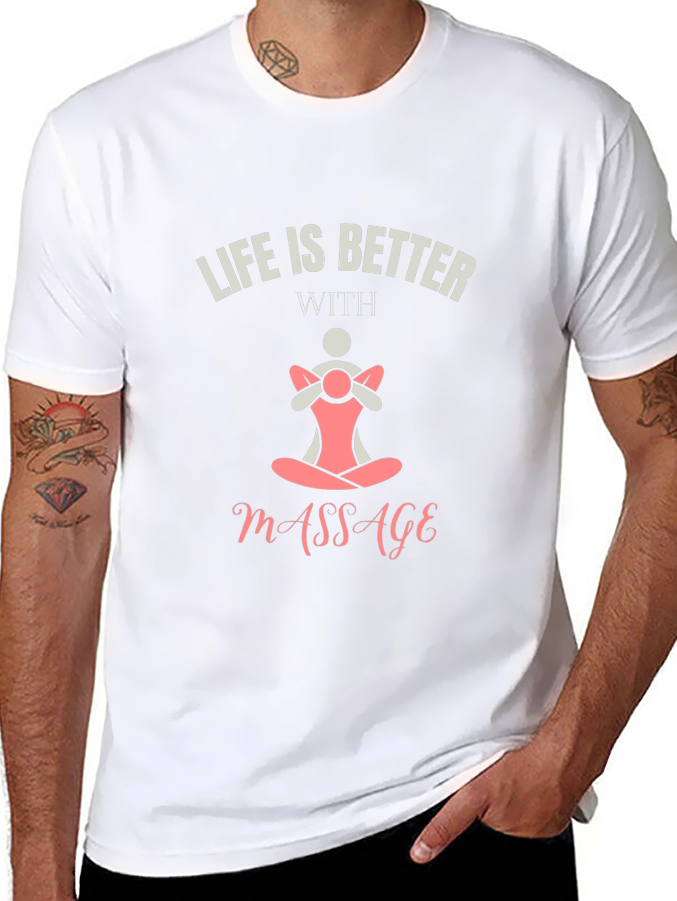 Life is Better With Massage Black T-Shirt
