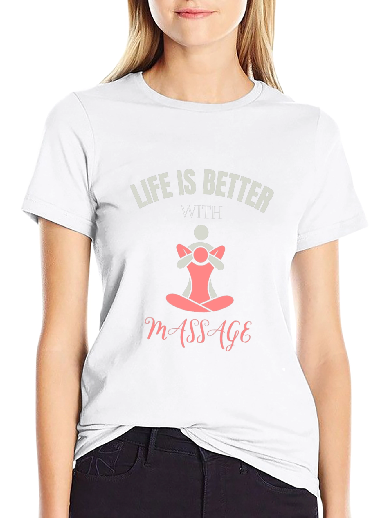 Life is Better With Massage Black T-Shirt