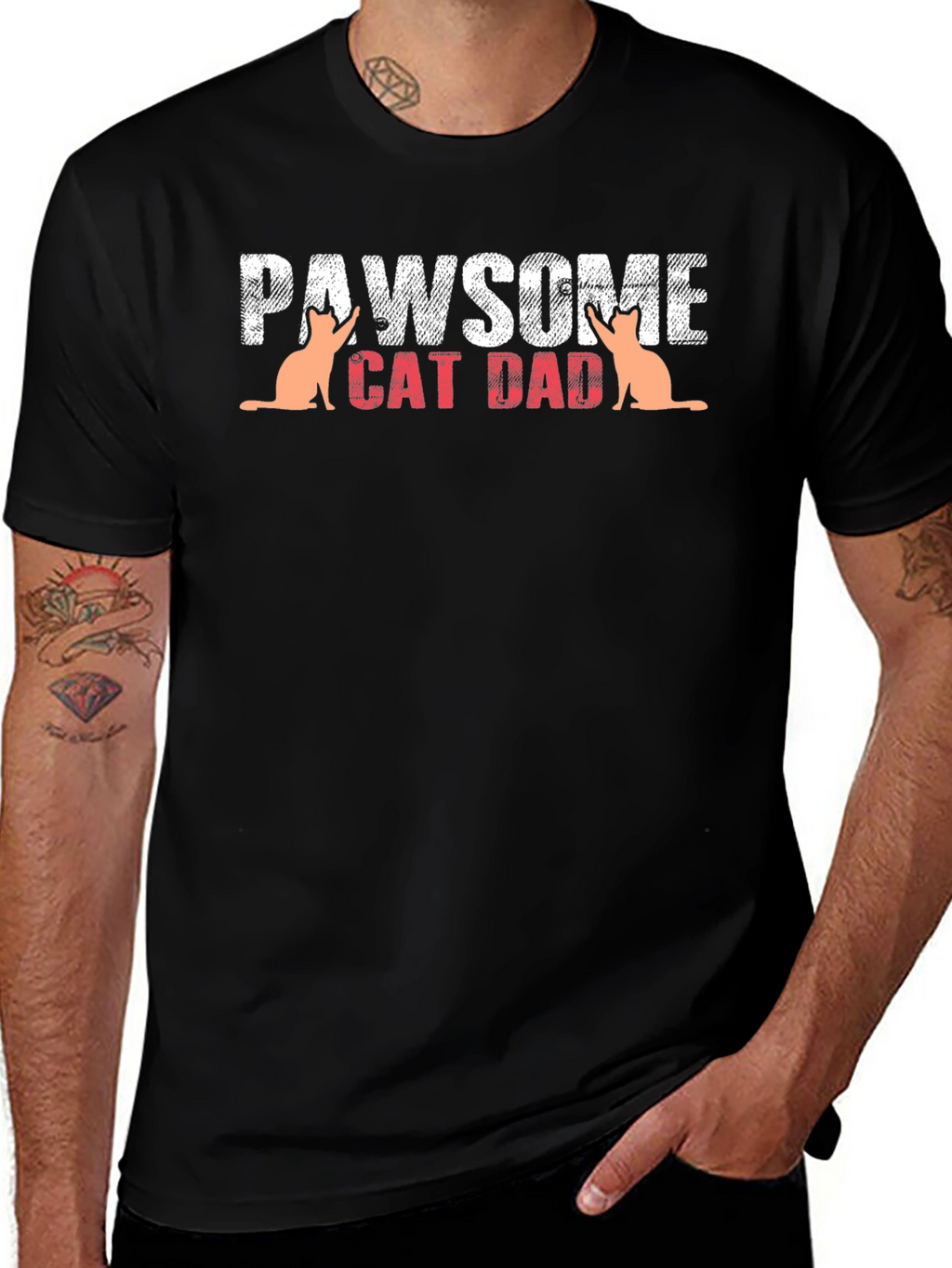 Pawsome Cat Dad T-Shirt