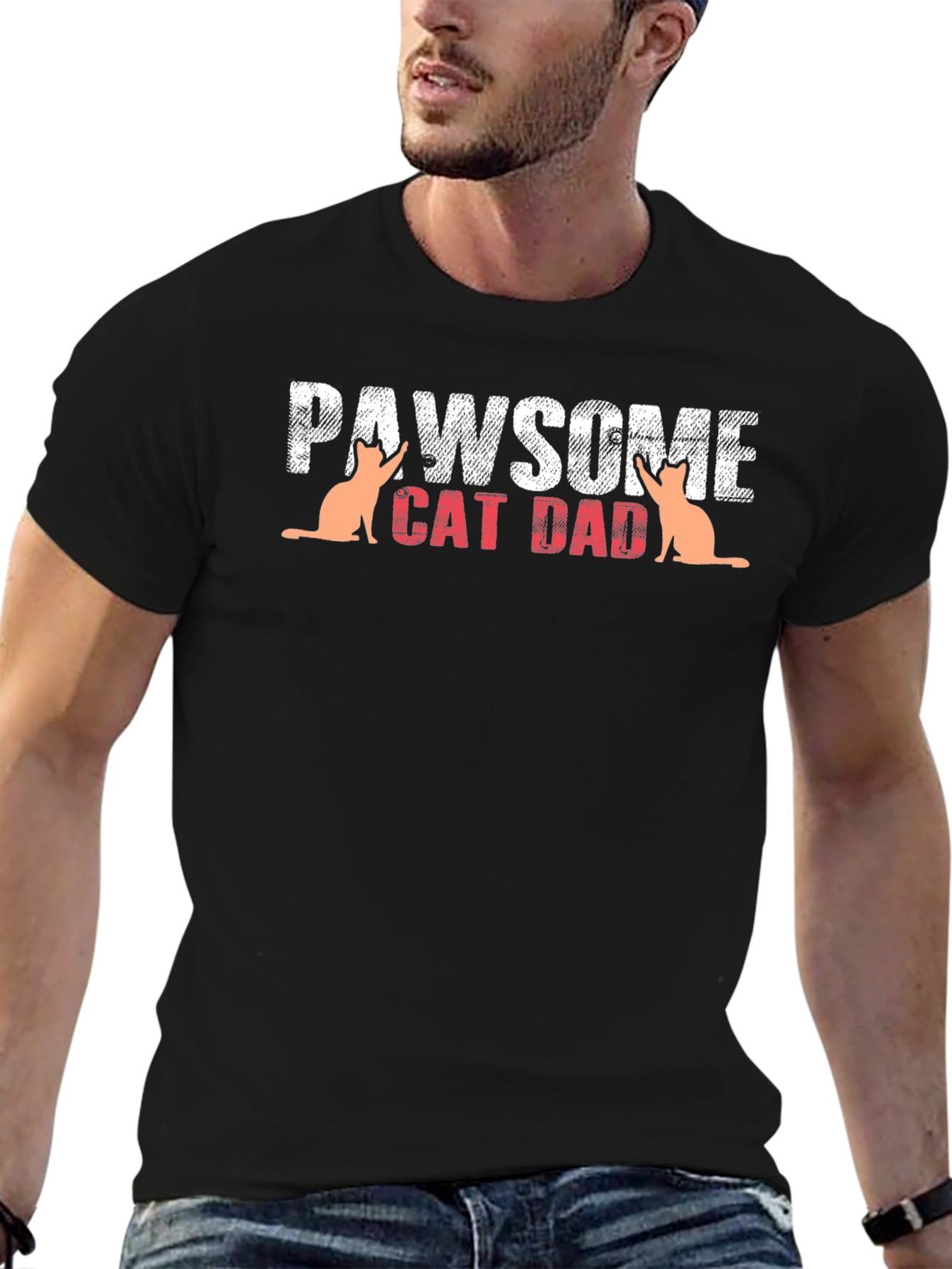 Pawsome Cat Dad T-Shirt