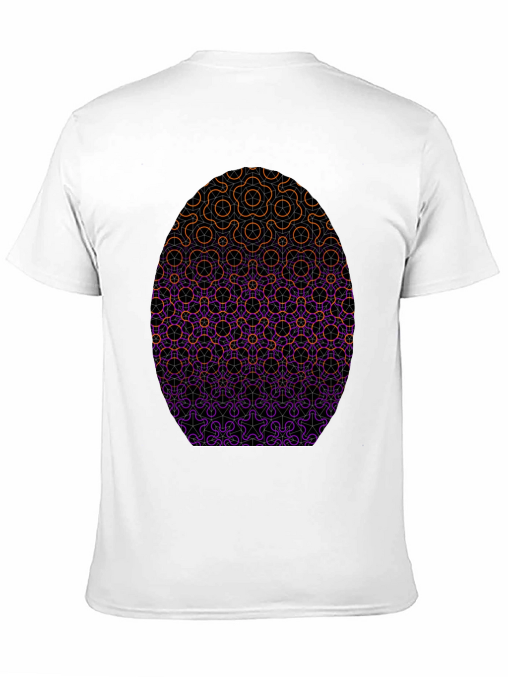Geometric Egg Design Black T-Shirt