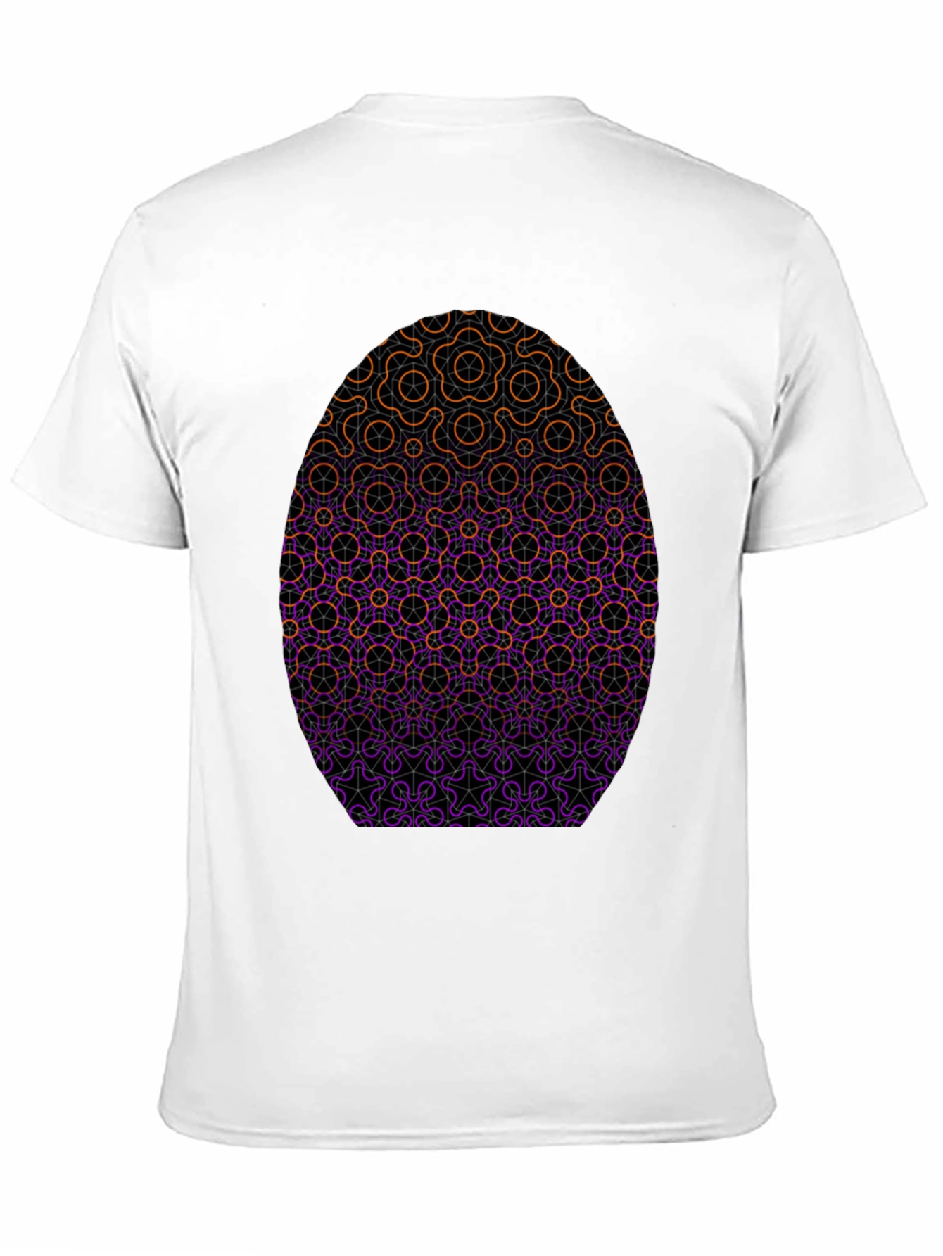 Geometric Egg Design Black T-Shirt