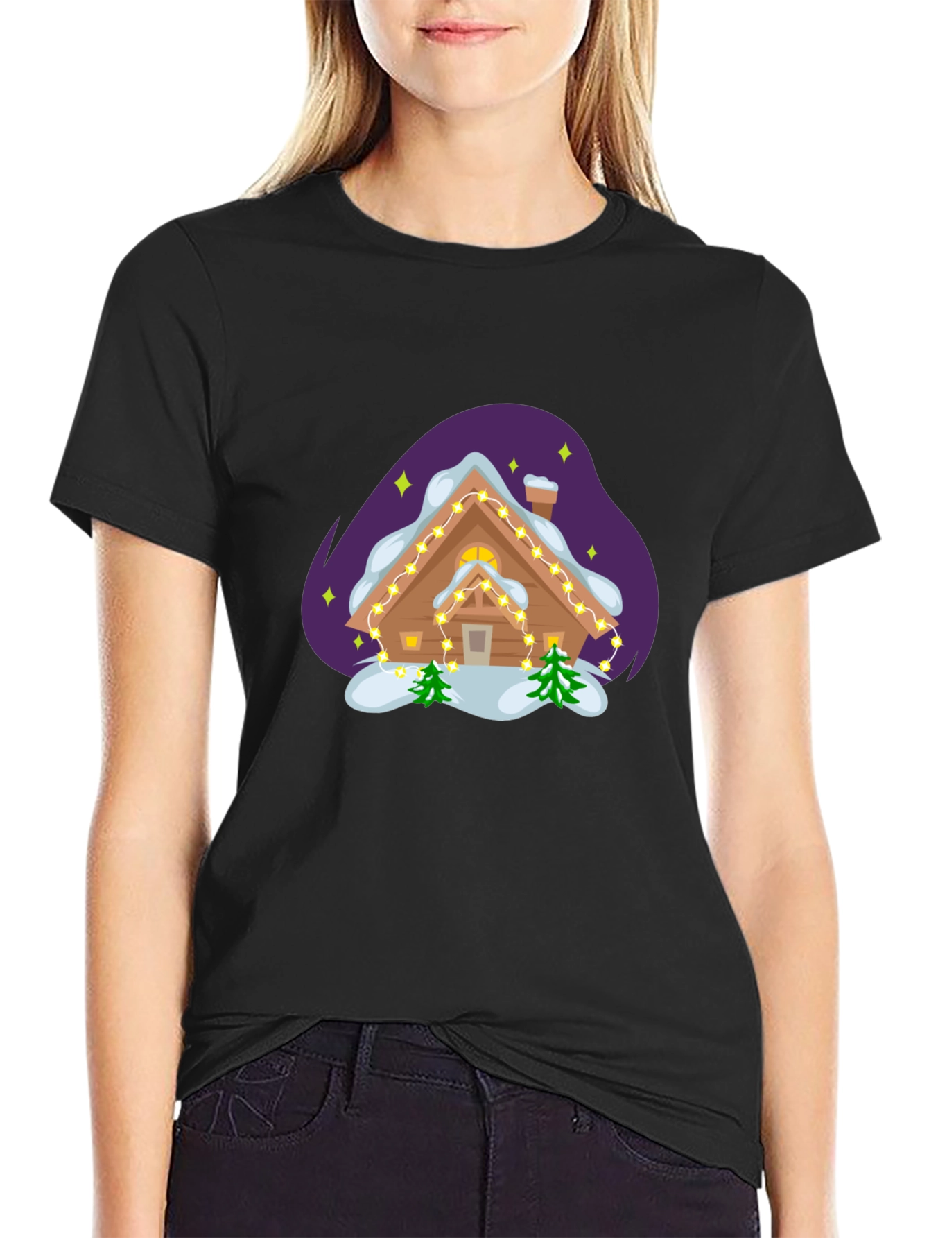 Holiday Cabin Graphic Tee