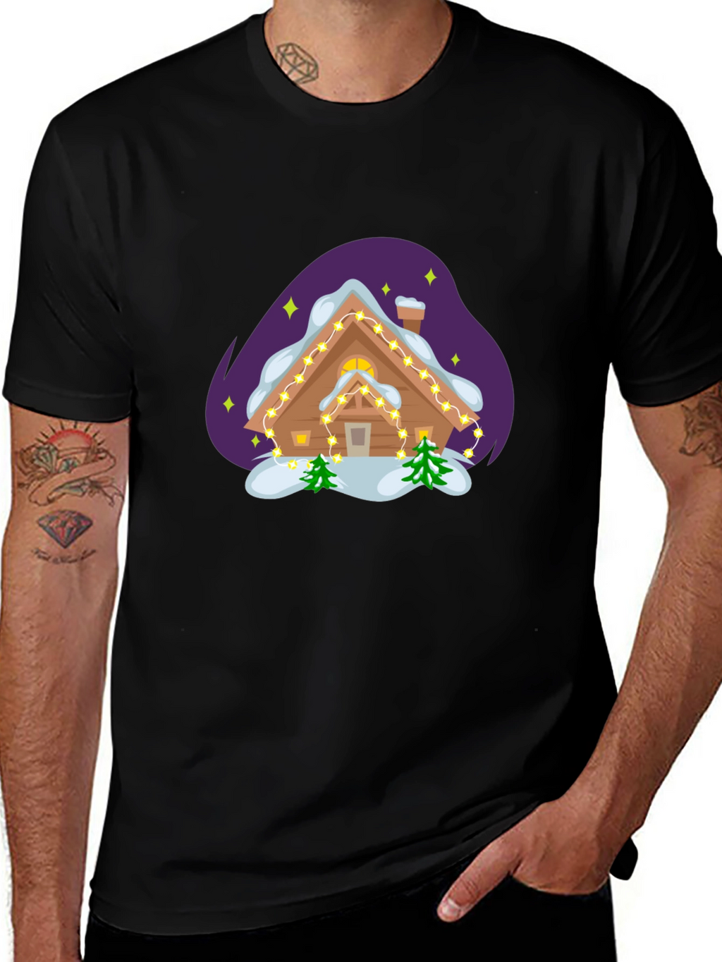 Holiday Cabin Graphic Tee