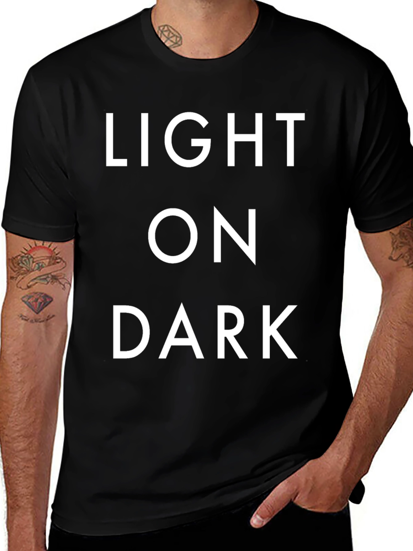 Light on Dark Graphic Tee - Bold Statement T-Shirt