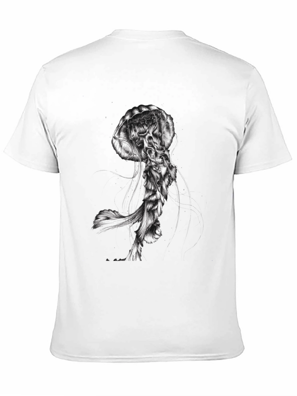 Jellyfish Graphic Print Black T-Shirt