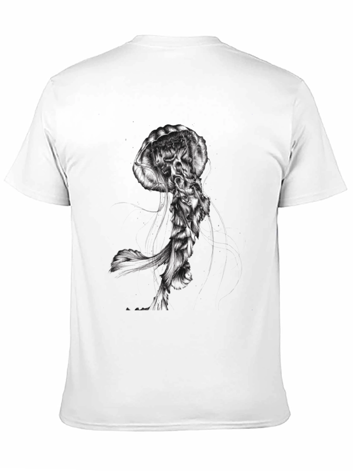 Jellyfish Graphic Print Black T-Shirt