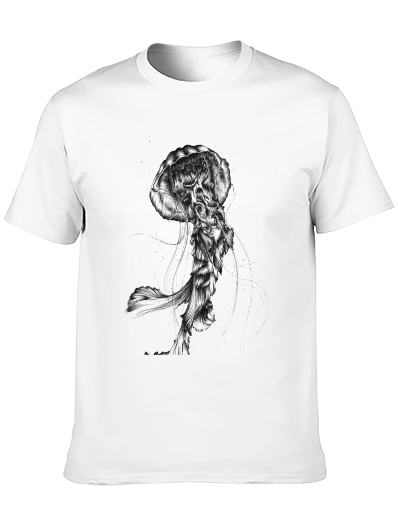 Jellyfish Graphic Print Black T-Shirt