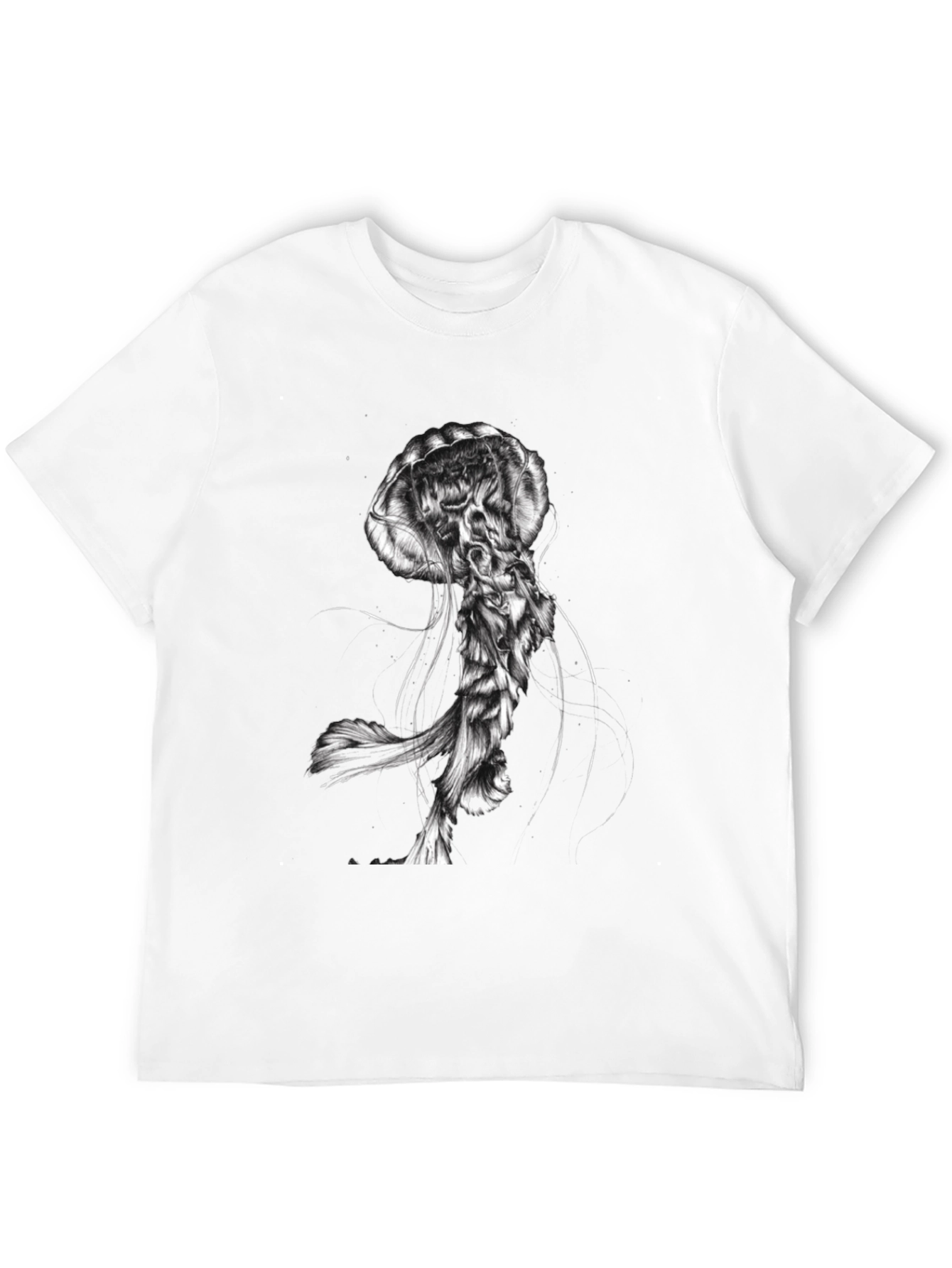 Jellyfish Graphic Print Black T-Shirt