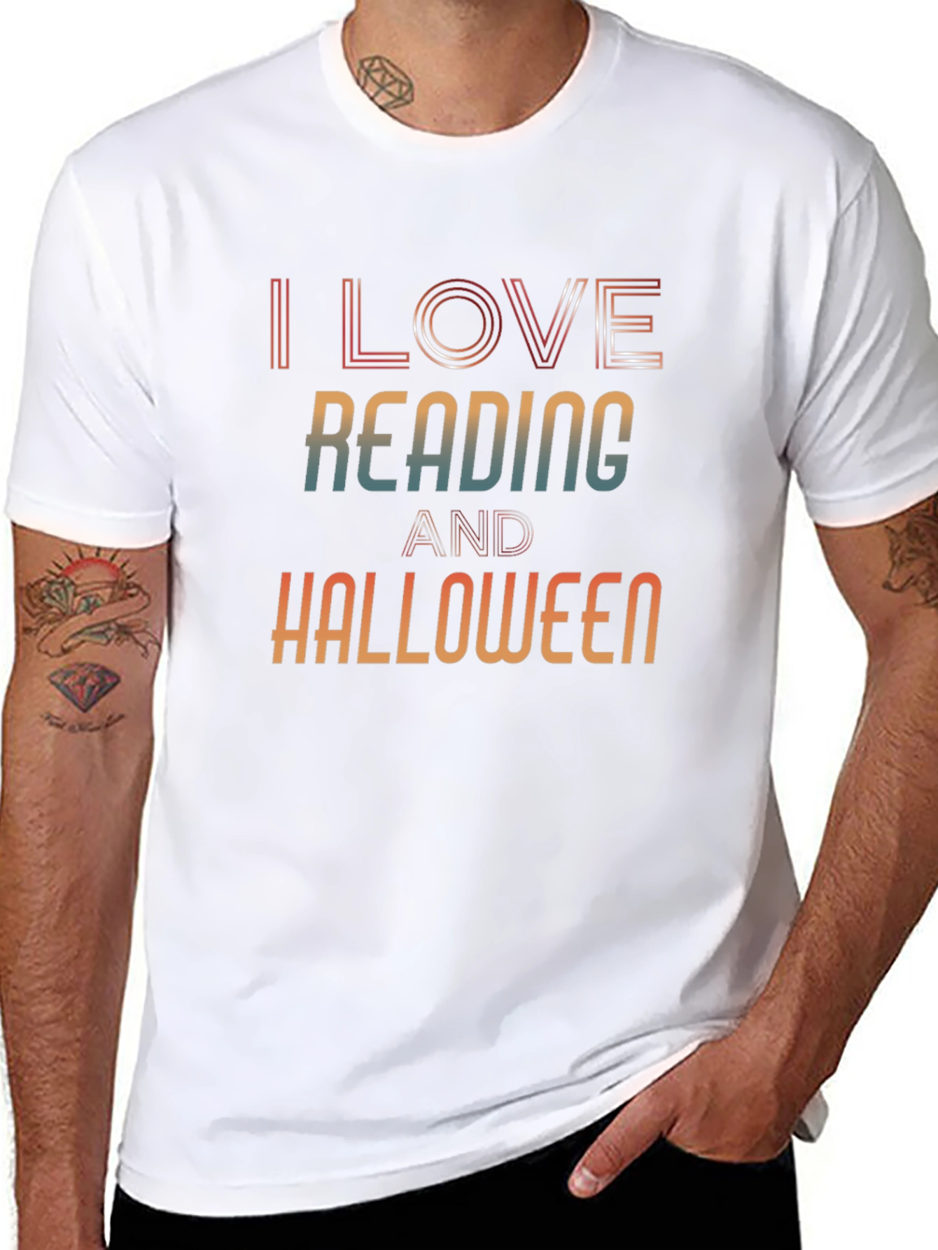 I Love Reading And Halloween T-Shirt