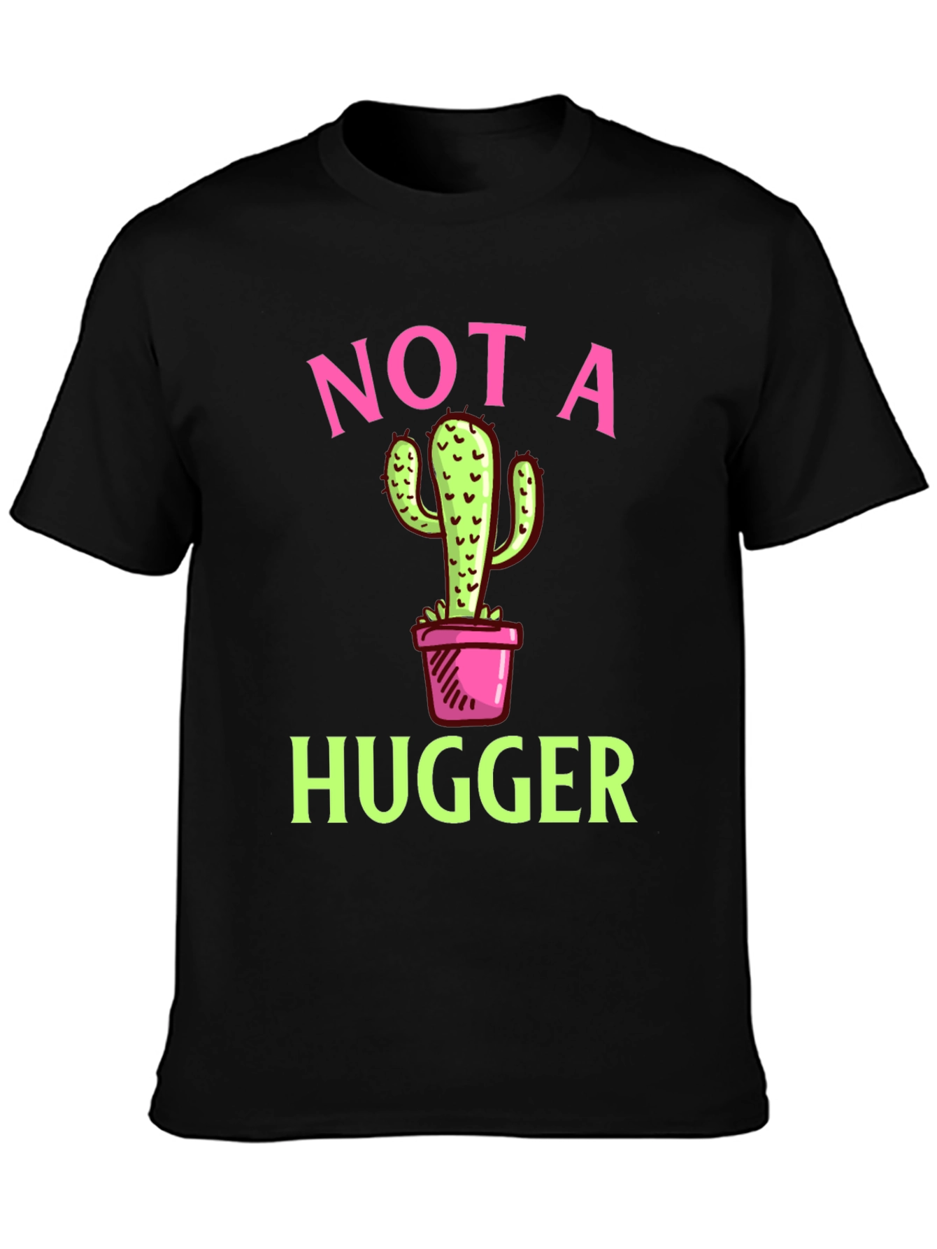 Not a Hugger Cactus Graphic T-Shirt