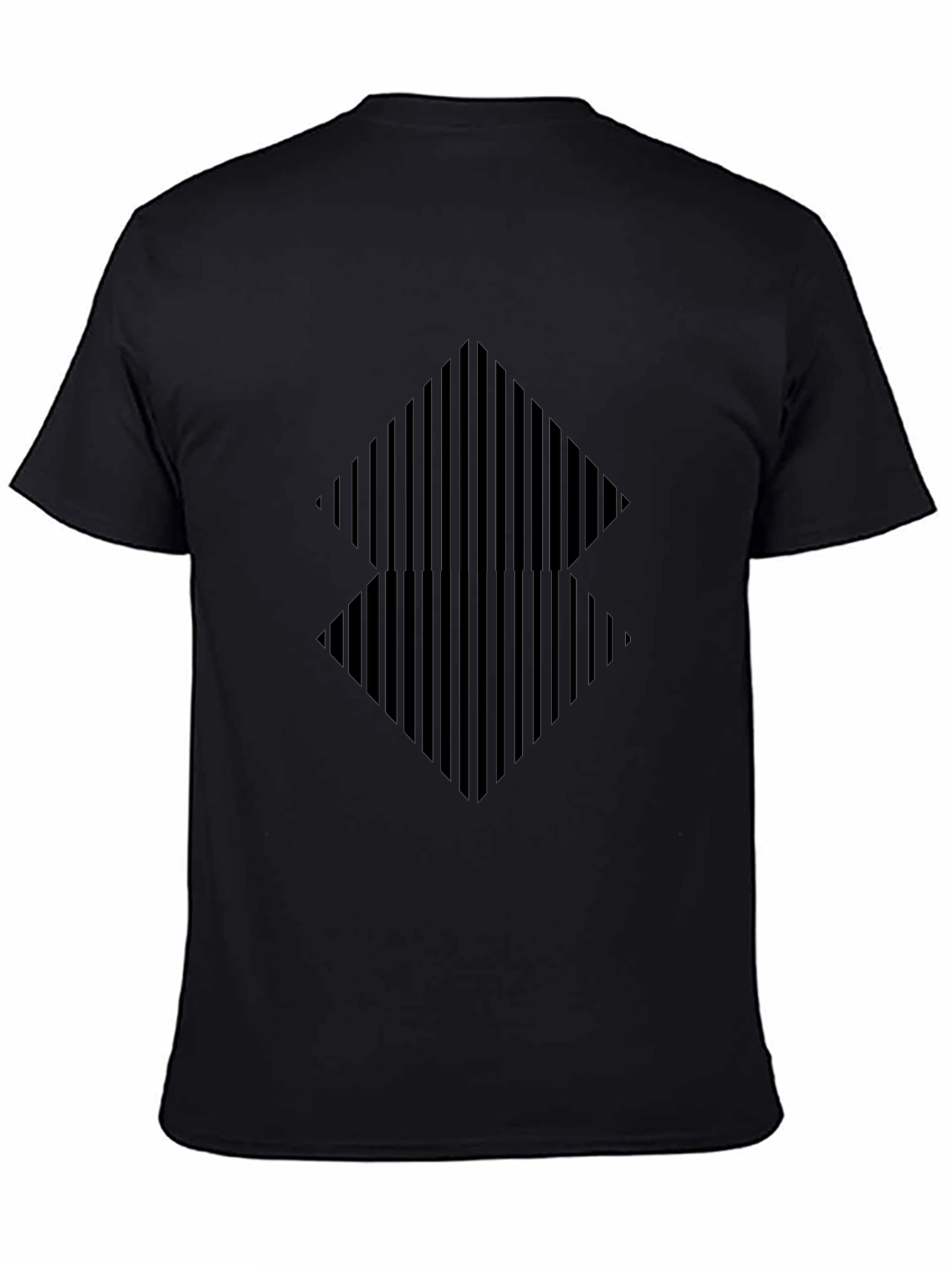 Modern Geometric Graphic Tee - Black Diamond Design