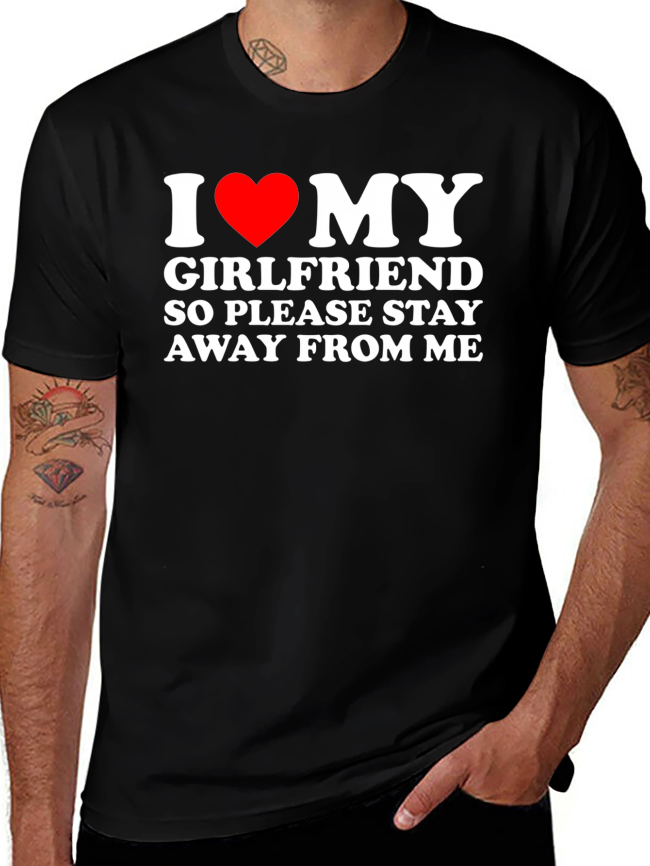 I Heart My Girlfriend T-Shirt - Stay Away