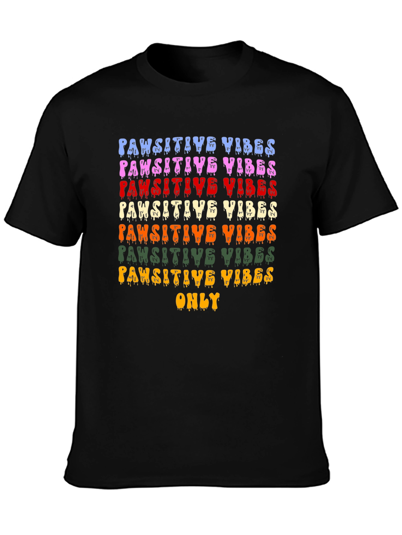 Pawsitive Vibes Graphic Tee - Trendy Pet Lover Shirt