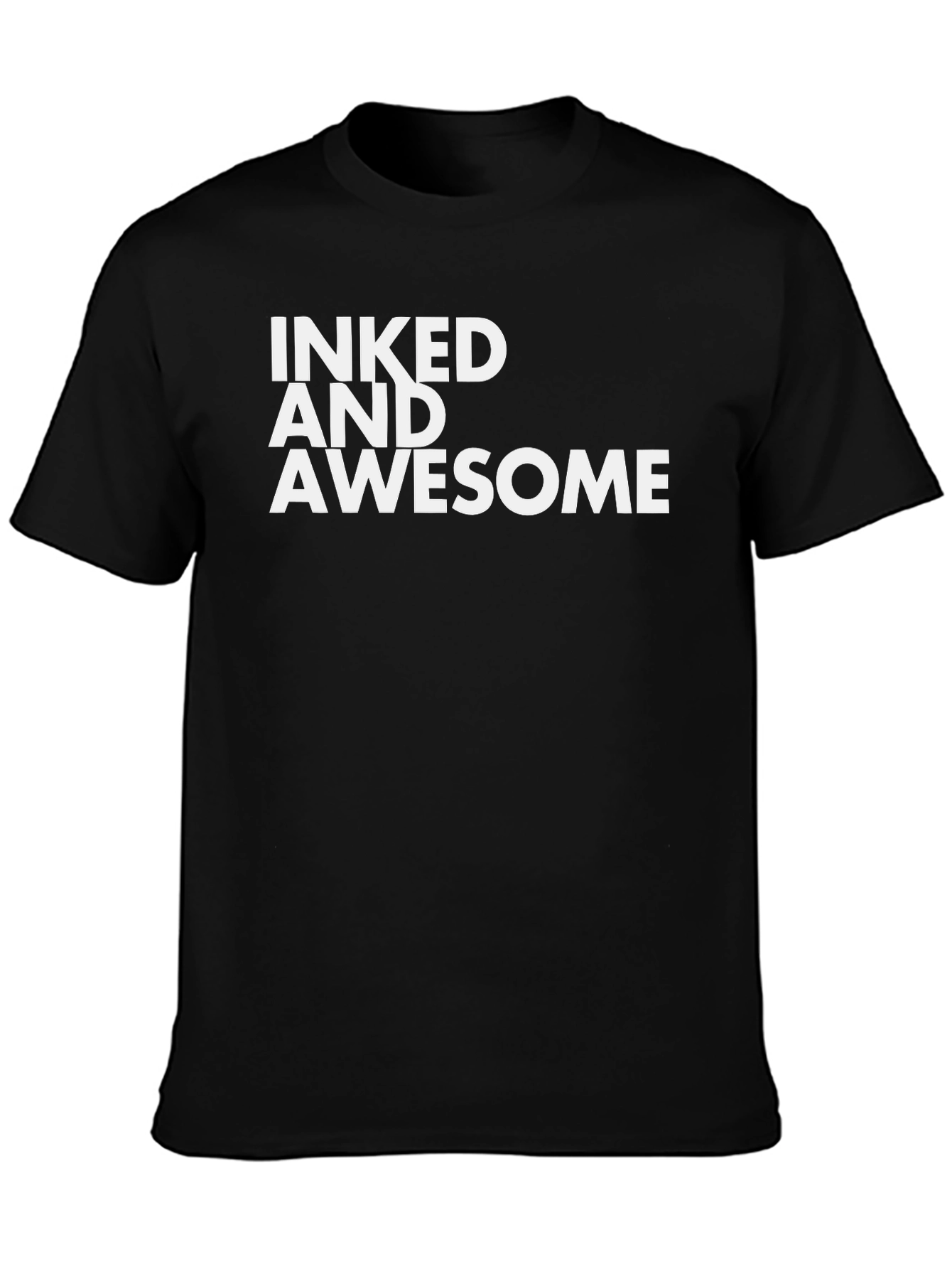 Inked and Awesome Graphic Tee - Black Cotton Casual Shirt