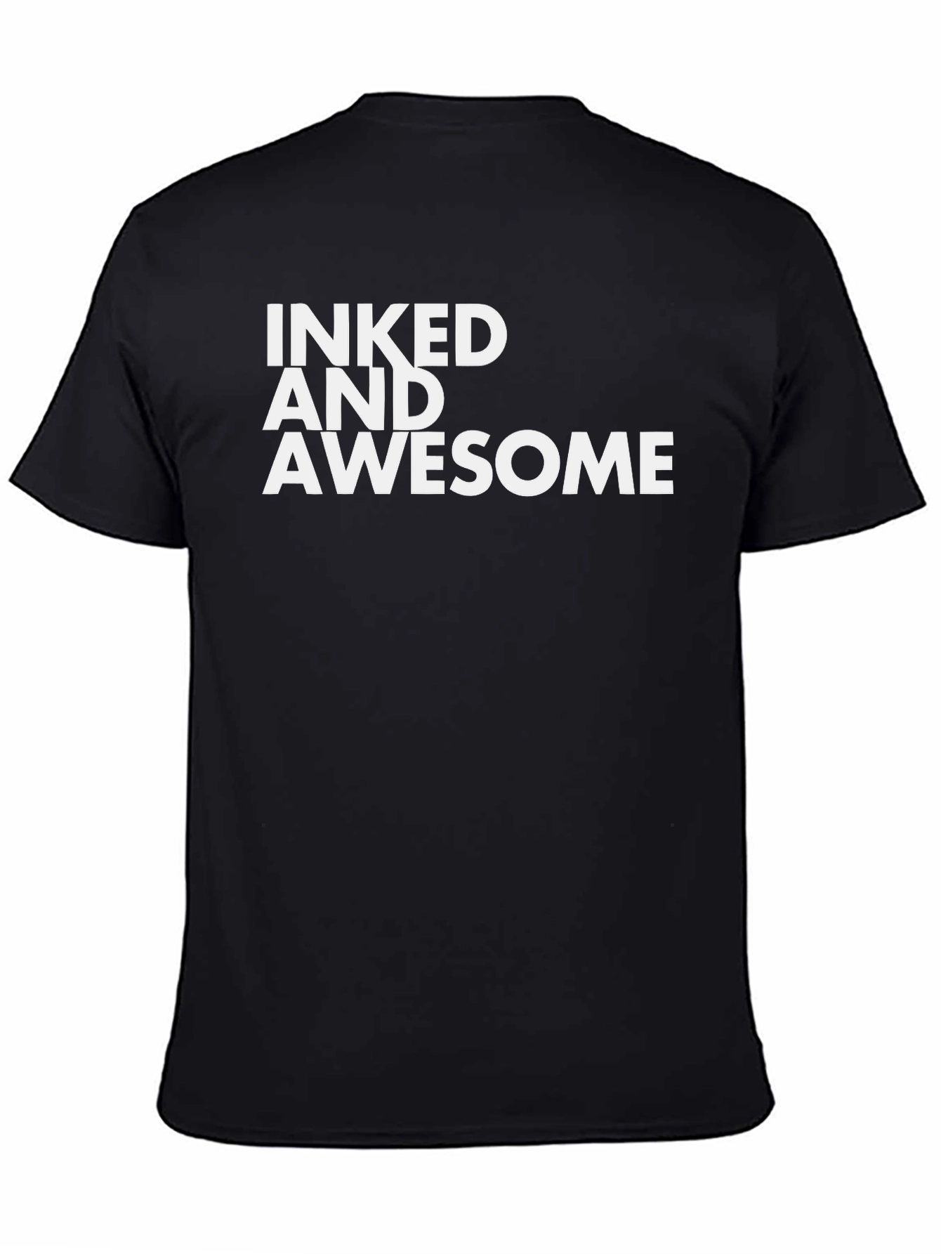 Inked and Awesome Graphic Tee - Black Cotton Casual Shirt