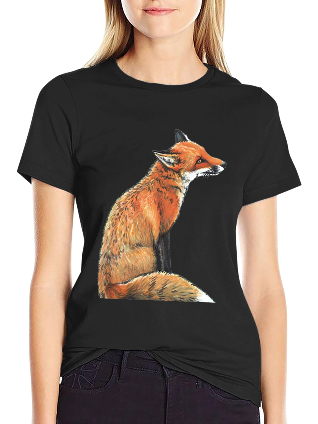 Fox Graphic T-Shirt - Unisex Black Tee