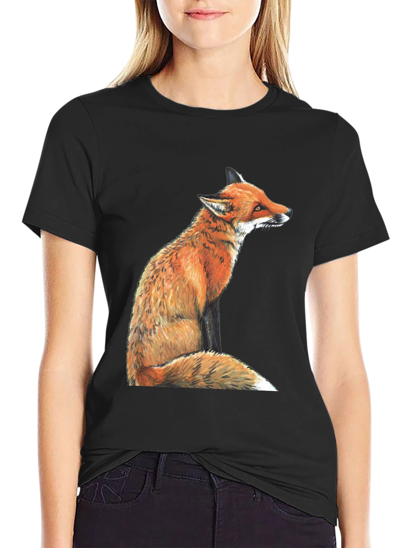 Fox Graphic T-Shirt - Unisex Black Tee