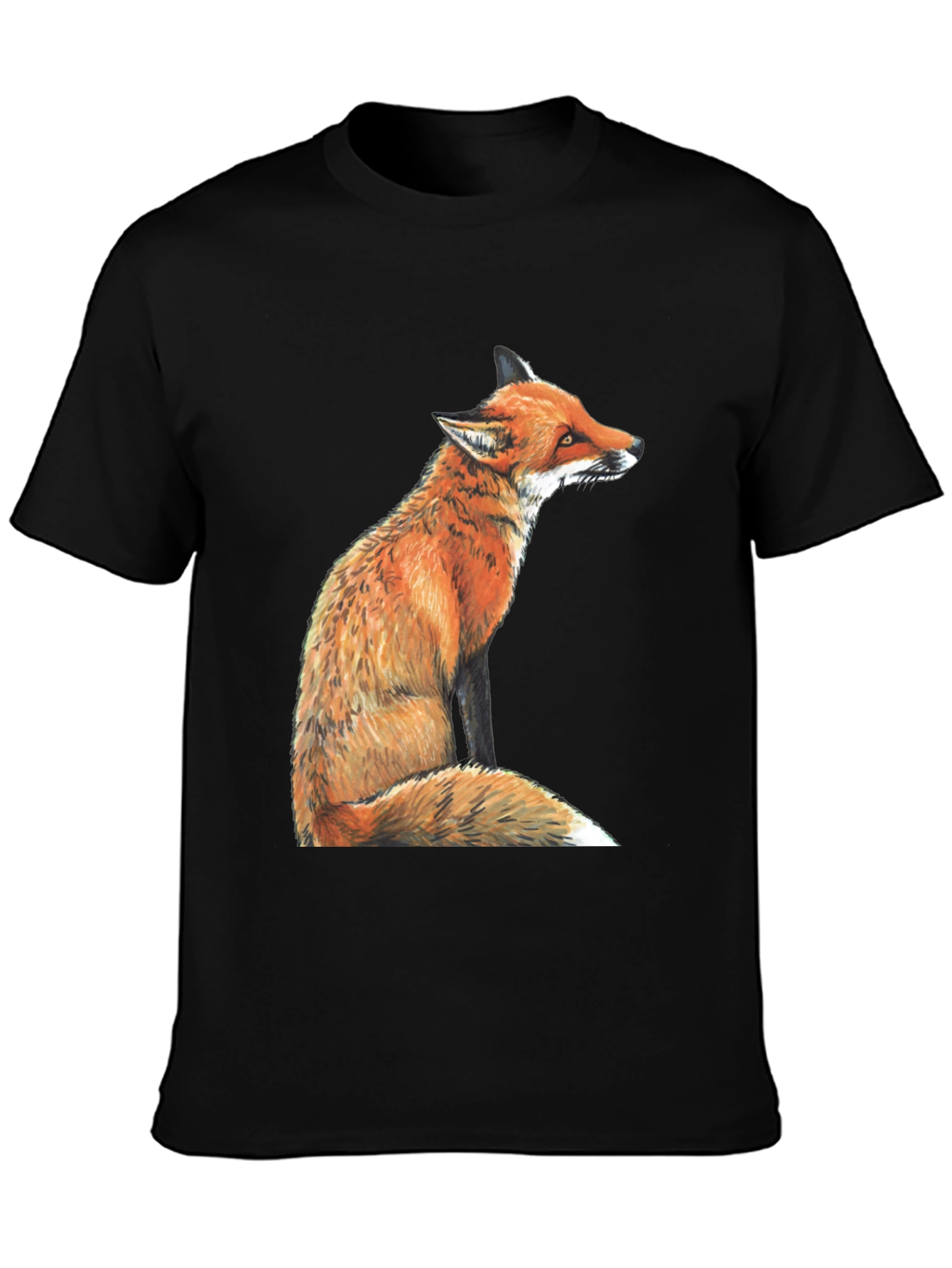 Fox Graphic T-Shirt - Unisex Black Tee